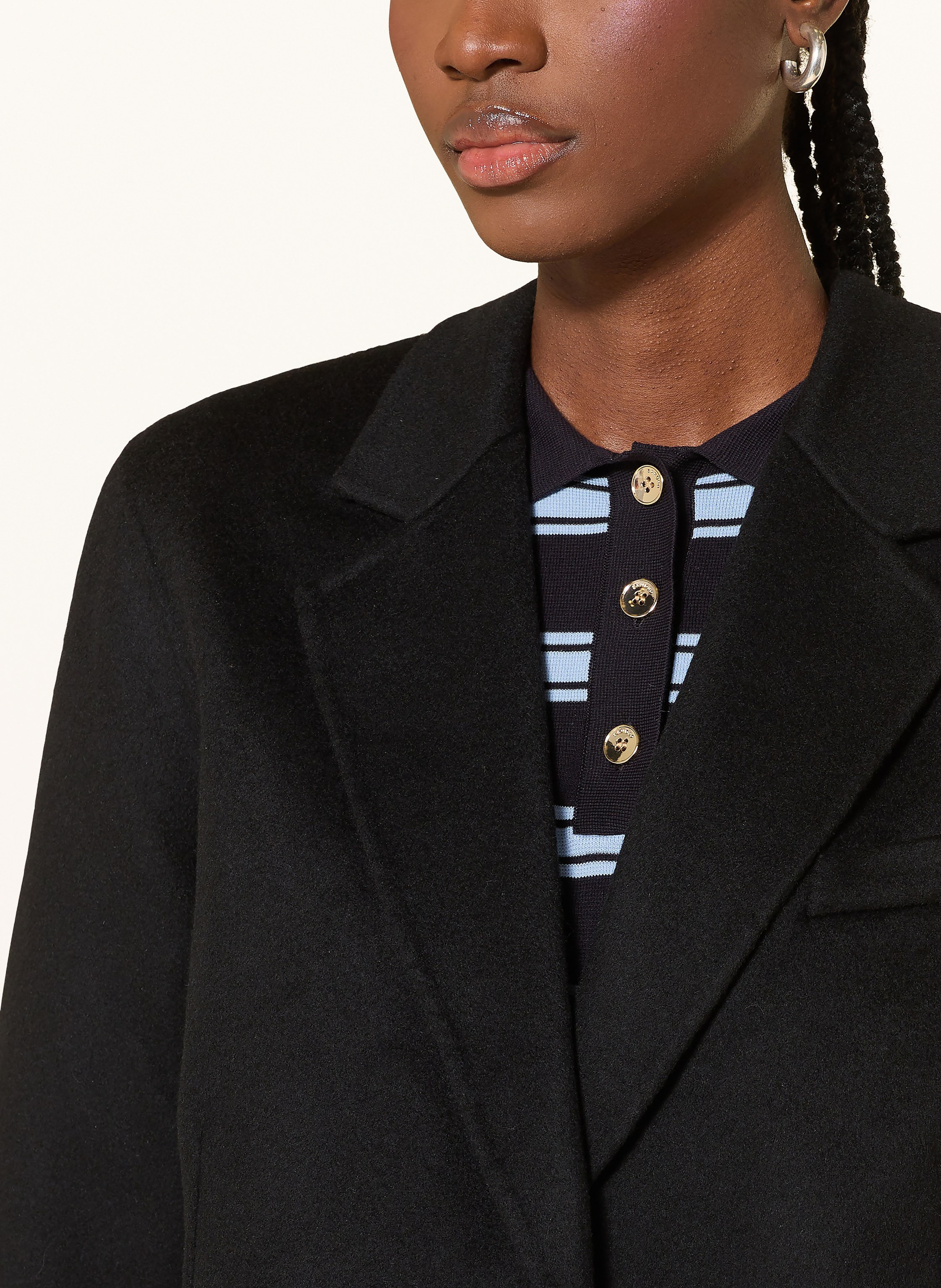 Thumbnail - Sandro Blazer Mit Abnehmbarem Schal schwarz