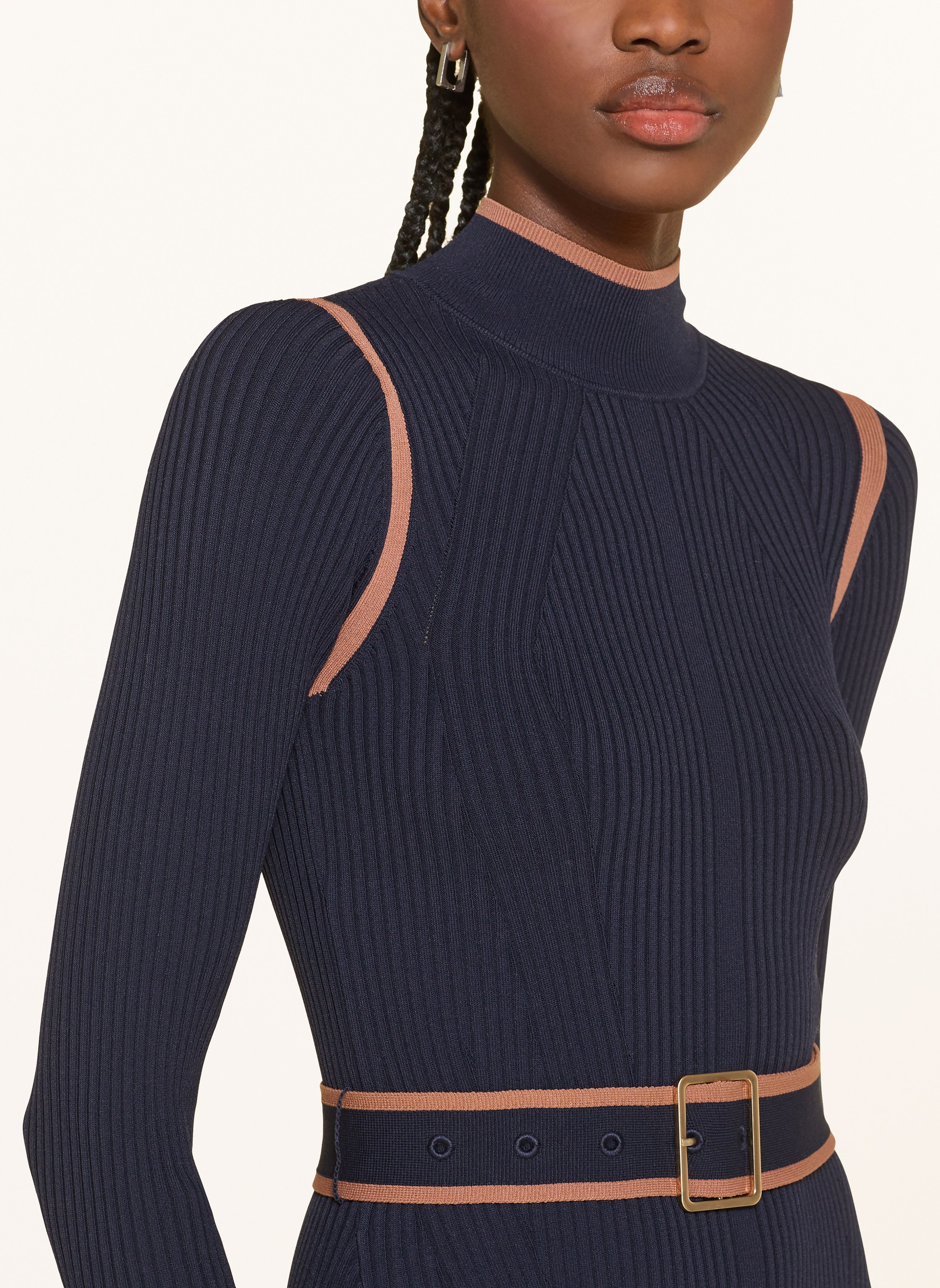 Thumbnail - Reiss Strickkleid Ella blau