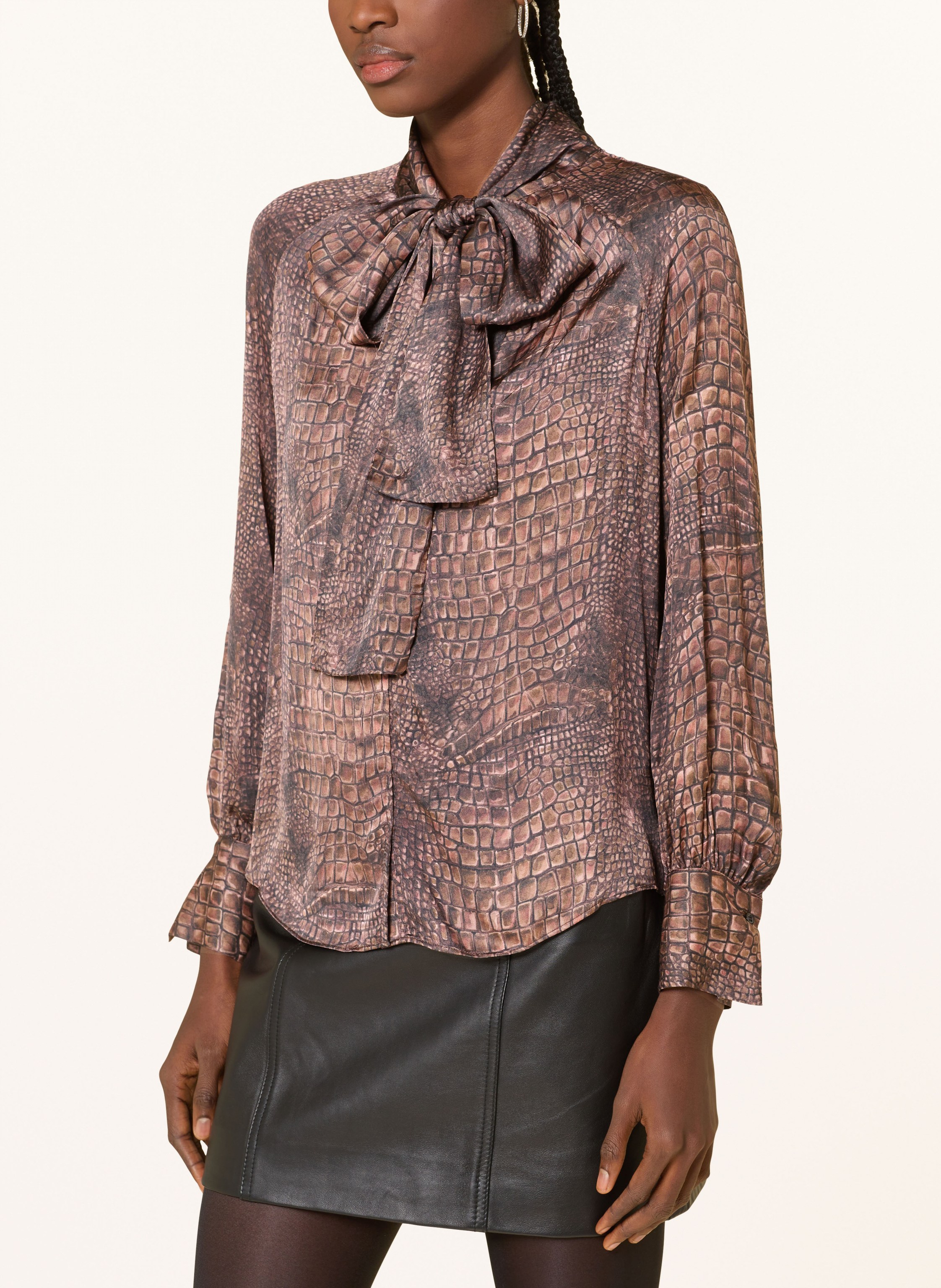 Thumbnail - Reiss Schluppenbluse Naomi Aus Satin braun