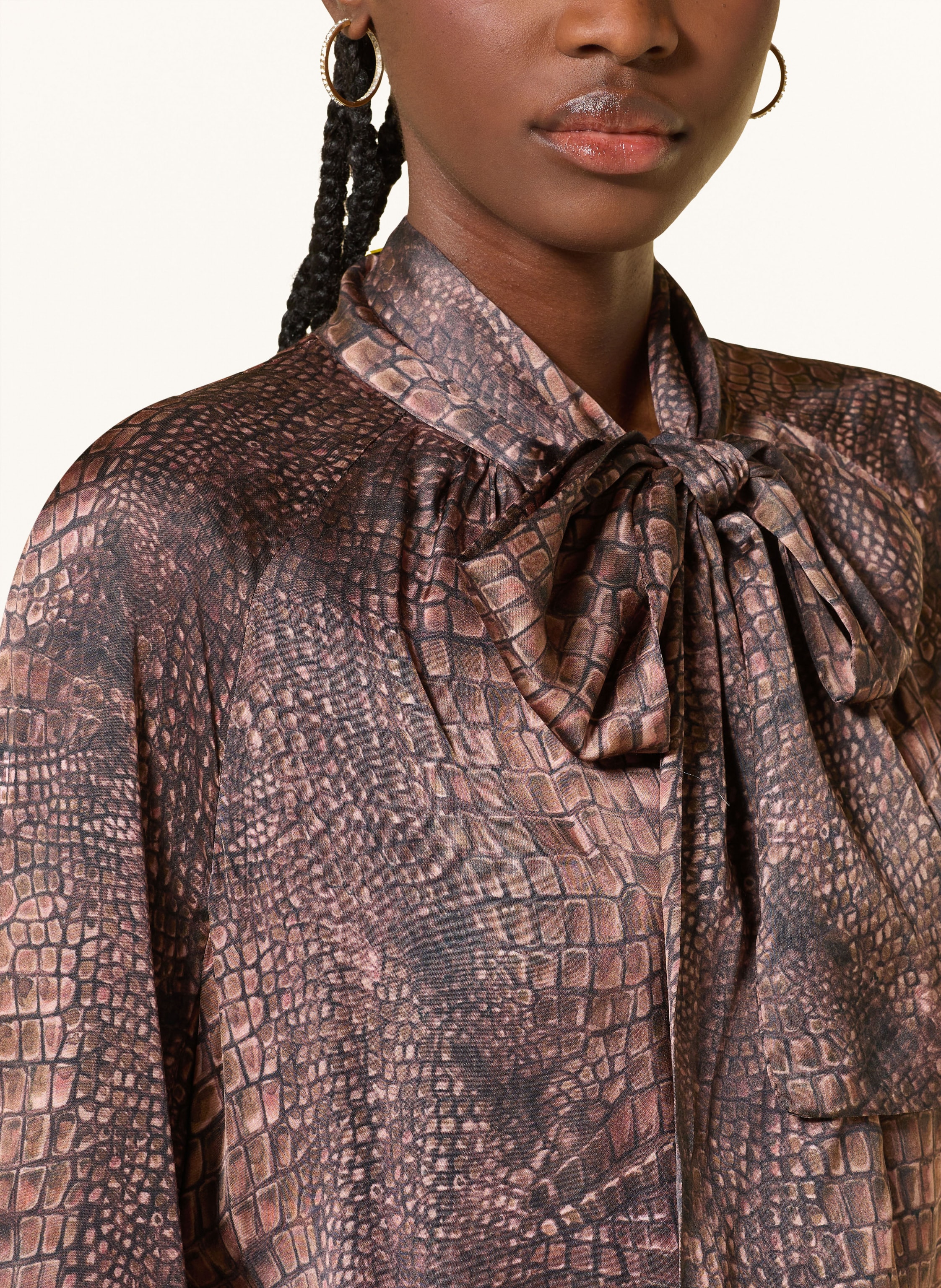 Thumbnail - Reiss Schluppenbluse Naomi Aus Satin braun