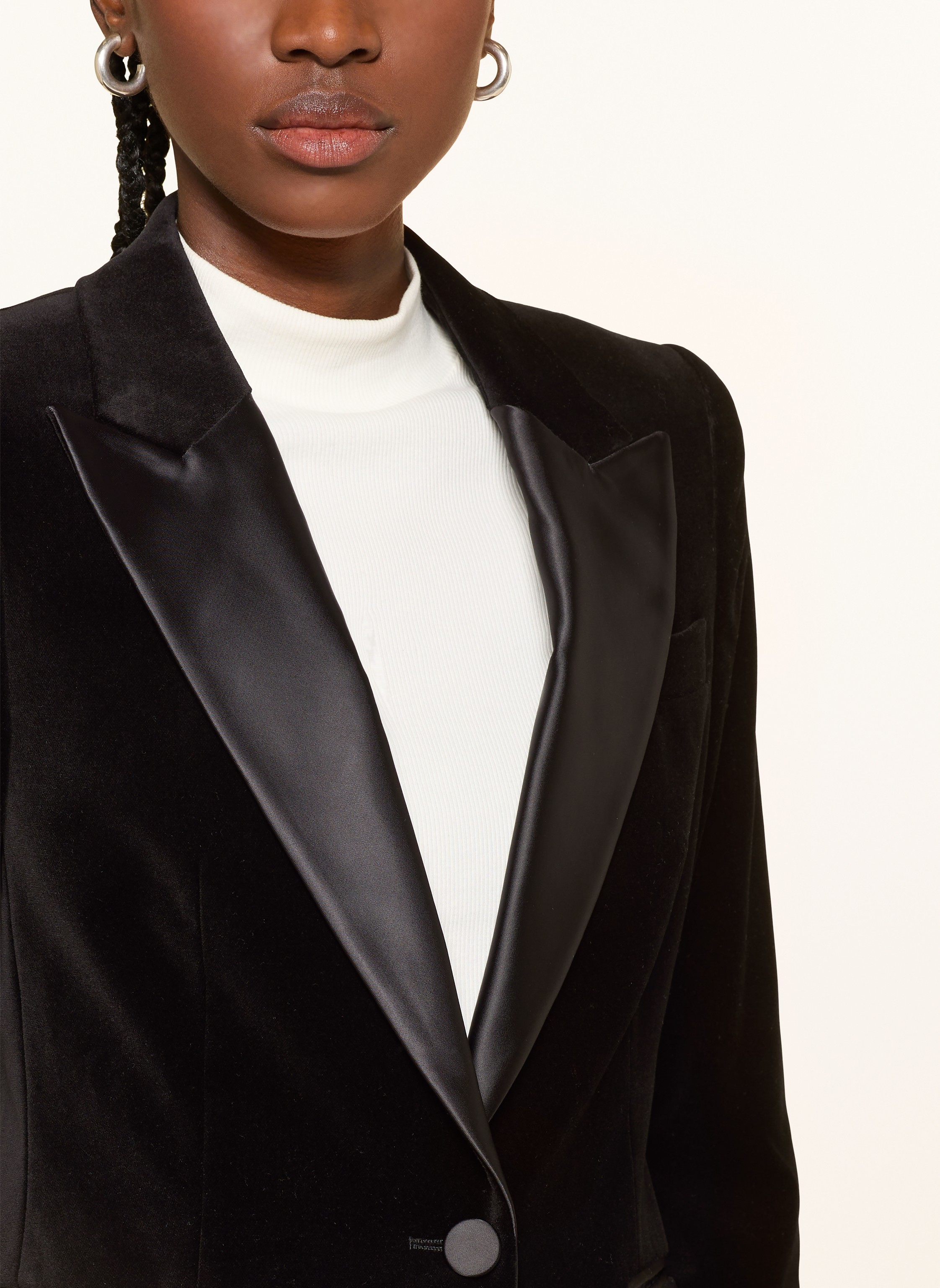 Thumbnail - Reiss Samtblazer Myrtle schwarz