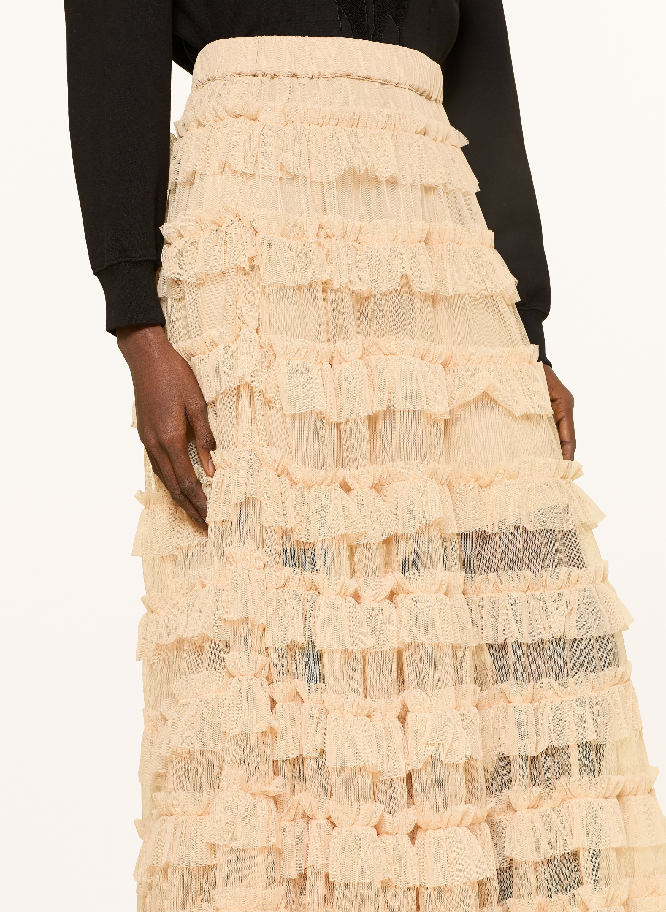 Thumbnail - Allsaints Tüllrock Mit Rüschen rosa