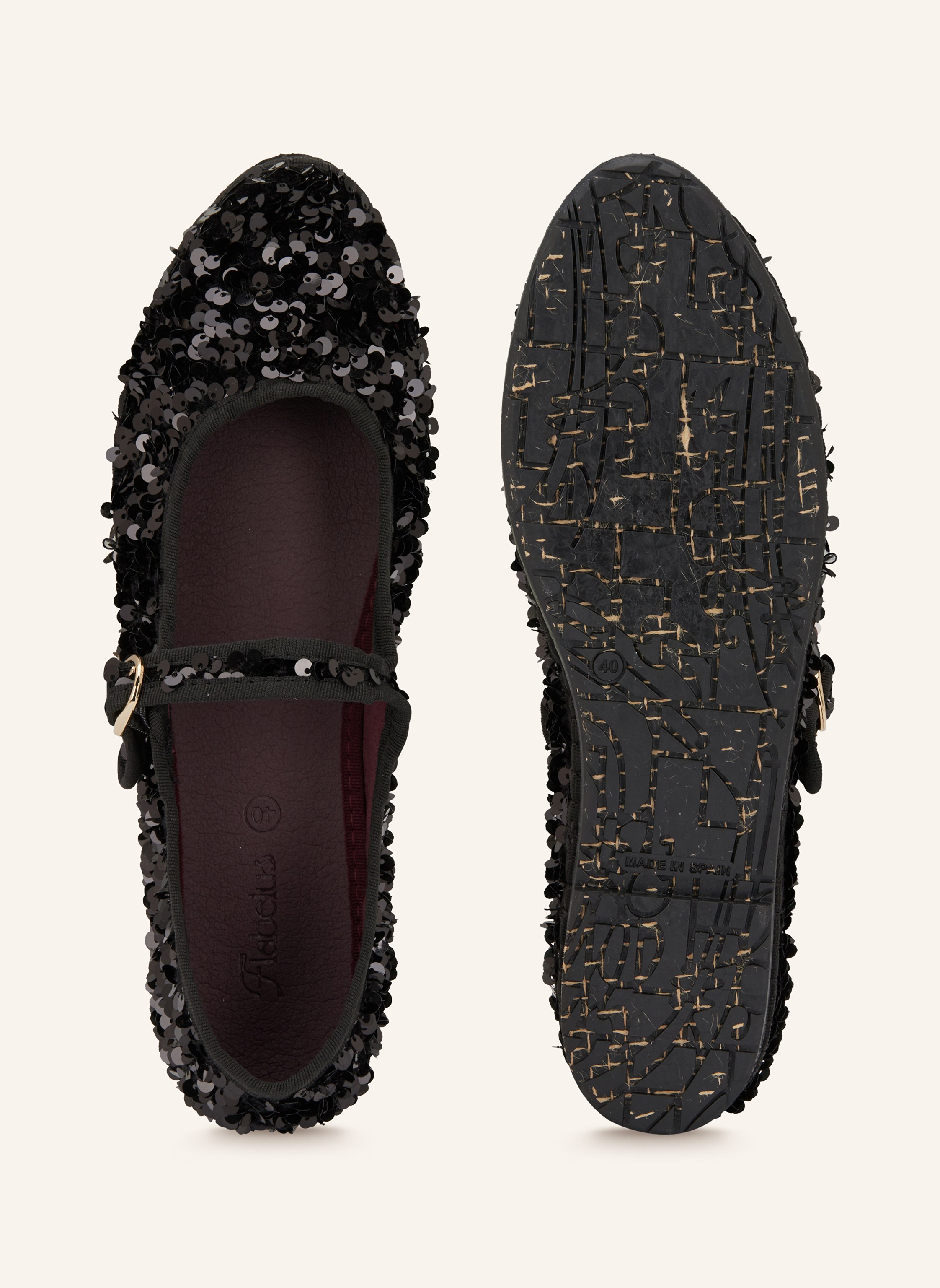 Thumbnail - Flabelus Mary-Jane-Ballerinas Little Prince Mit Pailletten schwarz