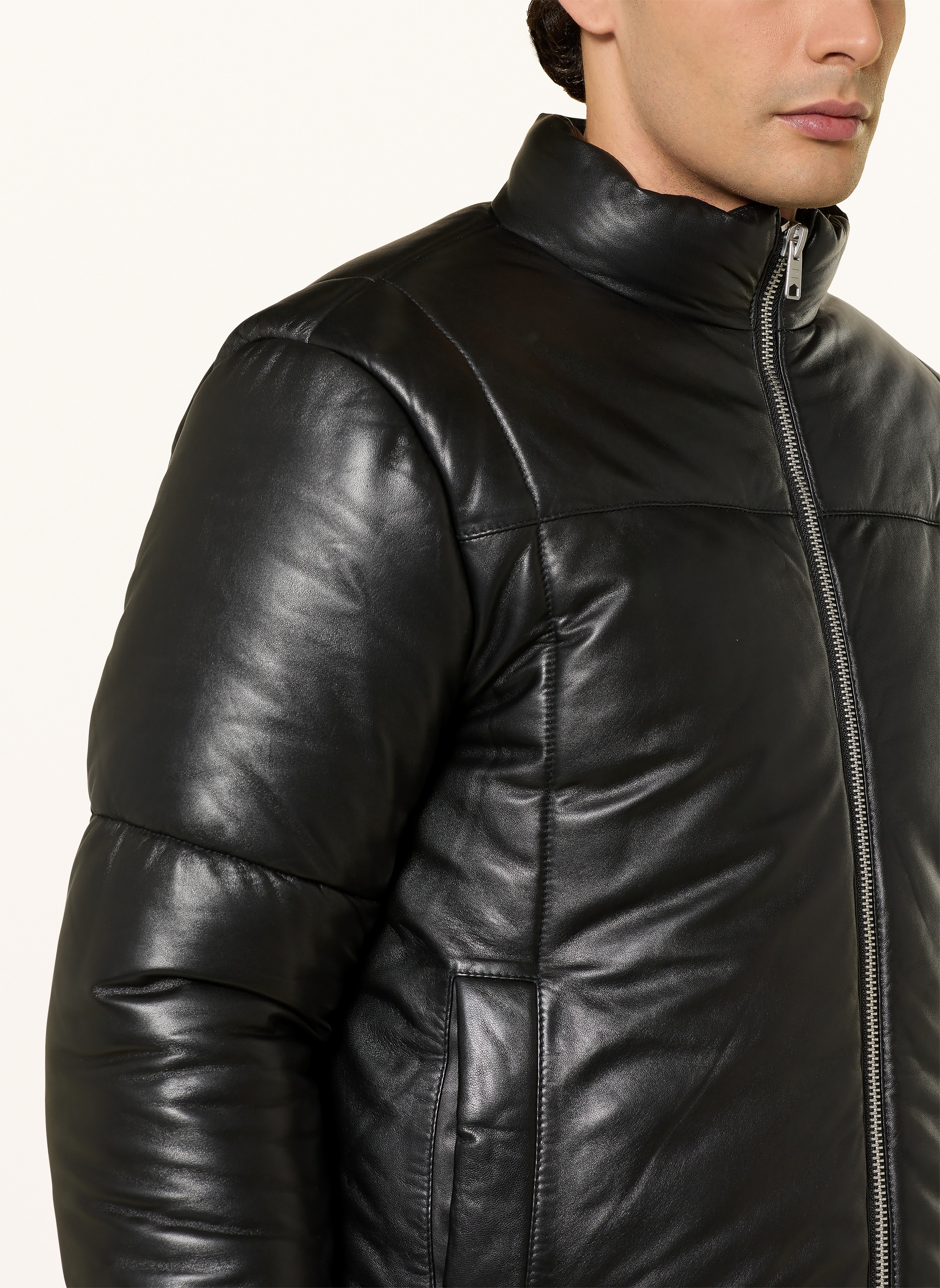 Thumbnail - Allsaints Steppjacke Furse Aus Leder schwarz