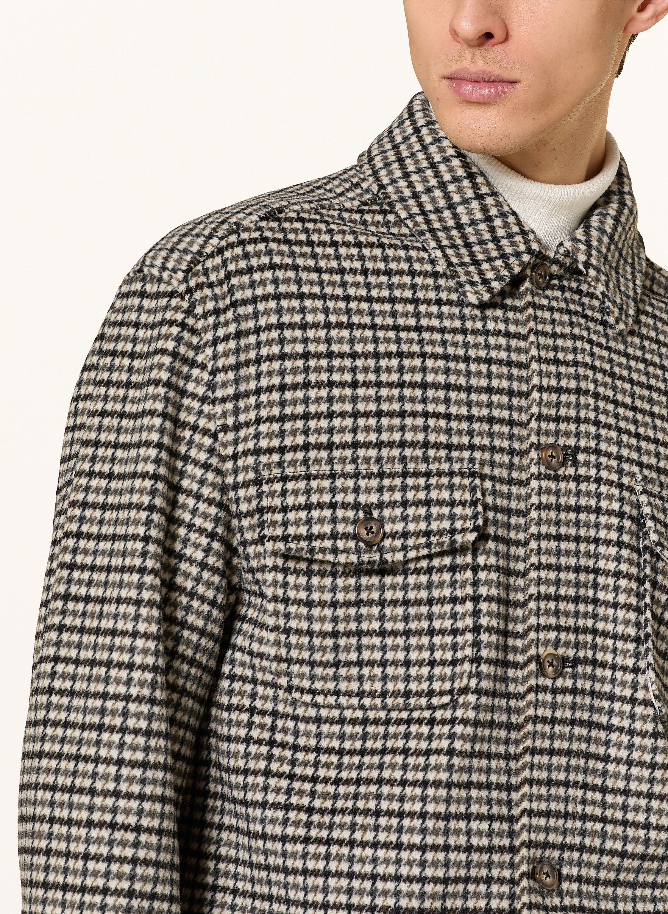 Thumbnail - Reiss Overjacket Liam Houndstooth grau