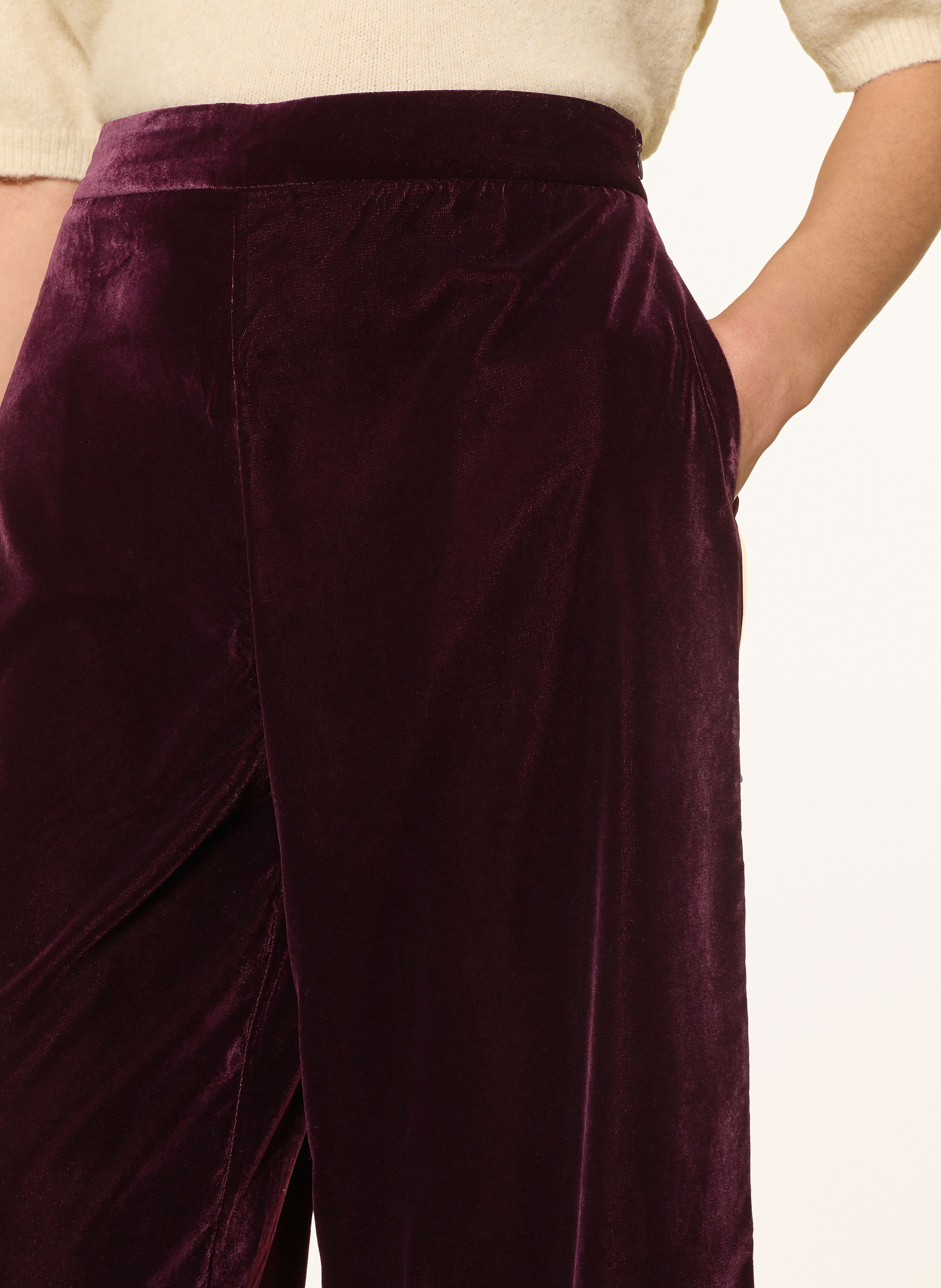 Thumbnail - Phase Eight Marlenehose Valentina Aus Samt lila