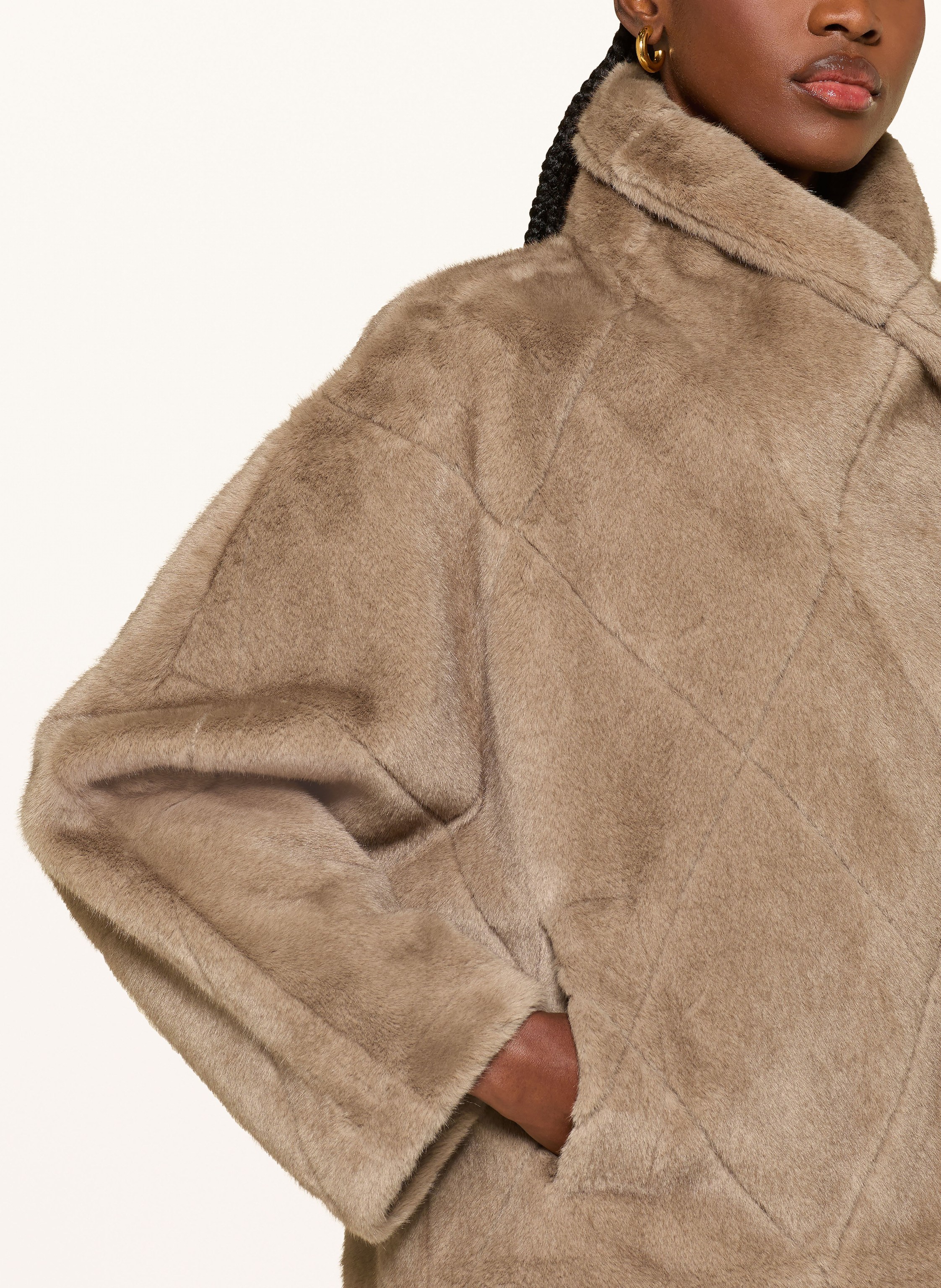 Thumbnail - Ba&Sh Kunstfell-Jacke Pinie beige