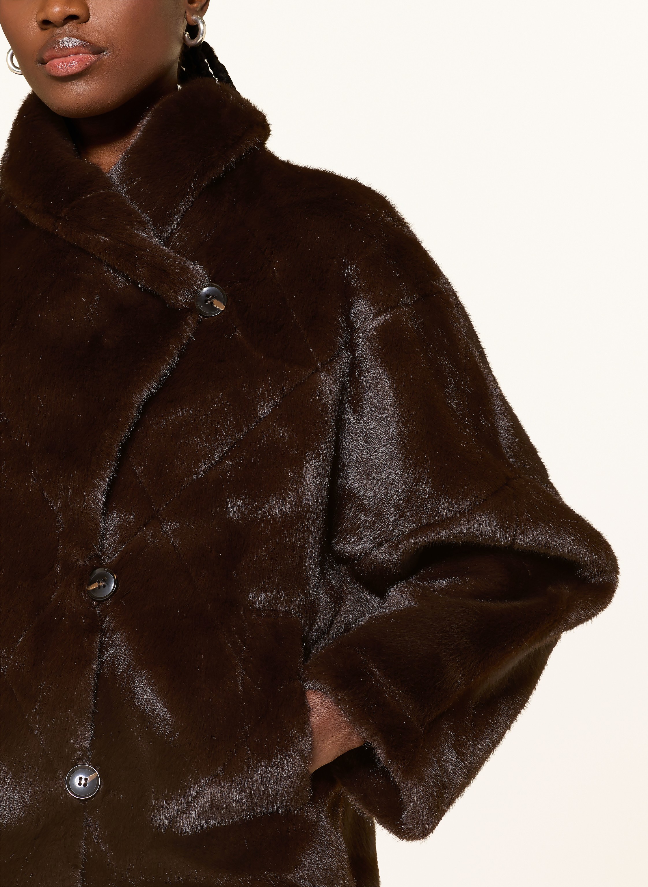 Thumbnail - Ba&Sh Kunstfell-Jacke Pinie braun