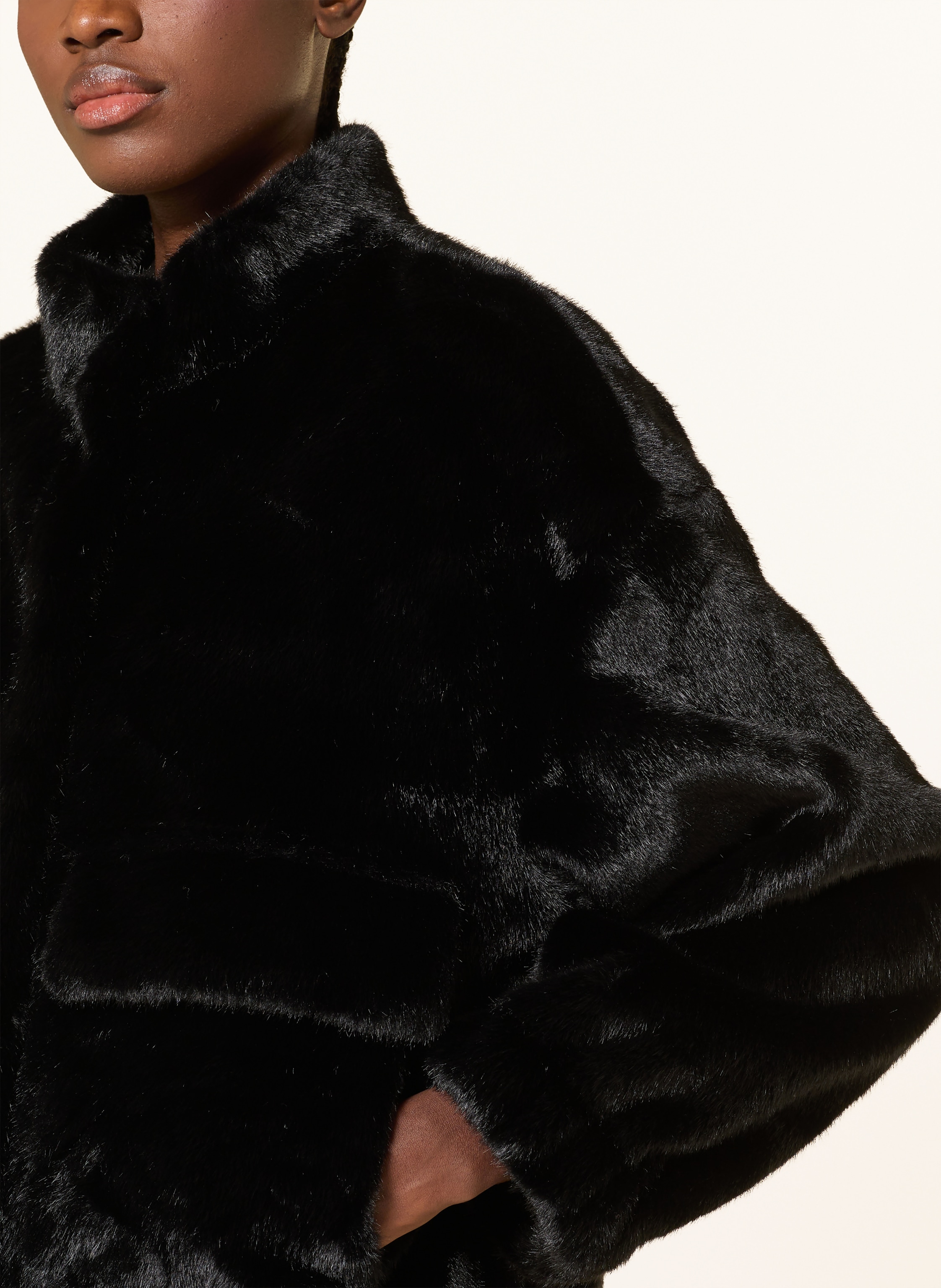 Thumbnail - Ba&Sh Kunstfell-Jacke Paros schwarz