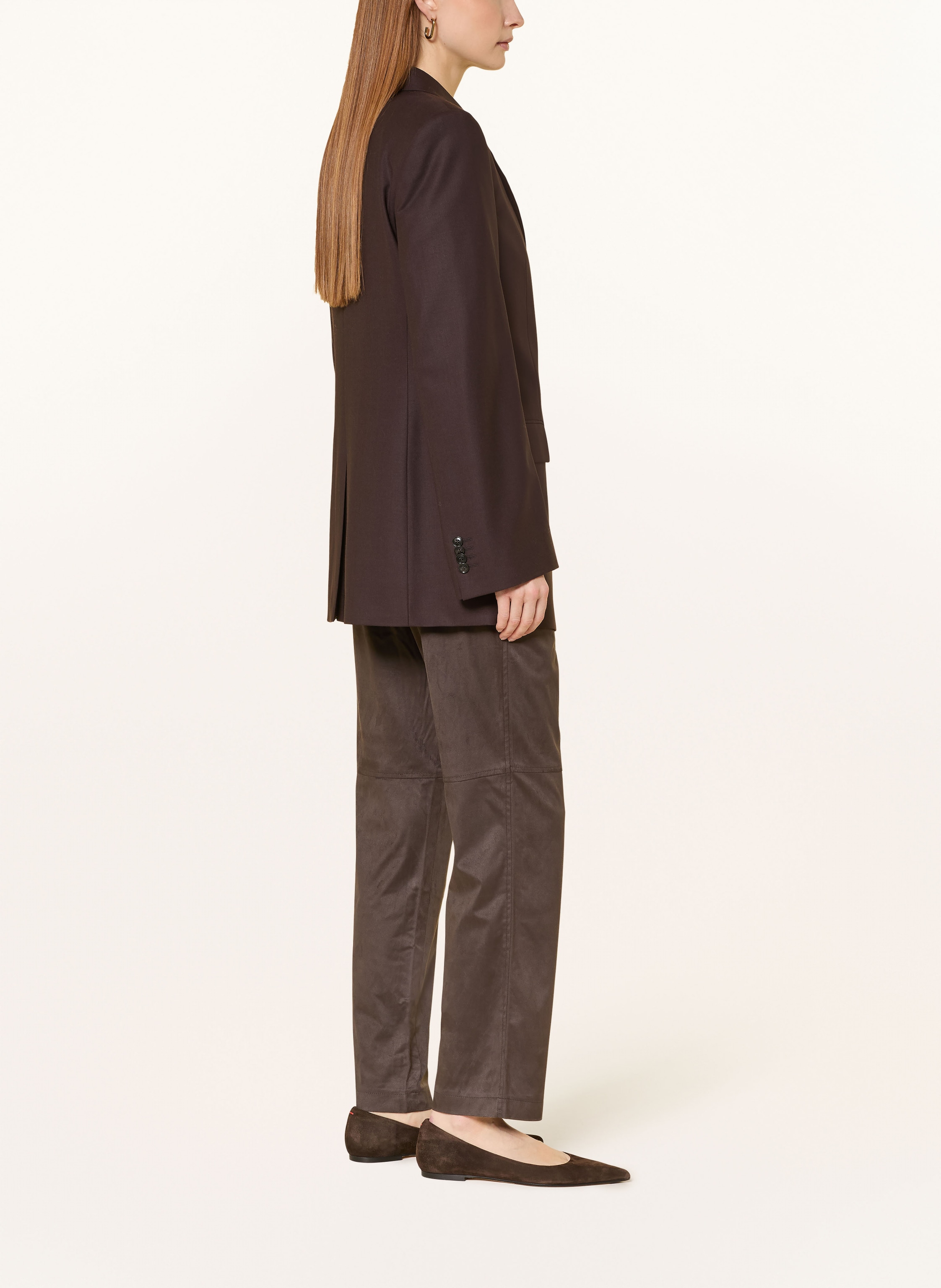 Thumbnail - Comma Hose In Lederoptik braun