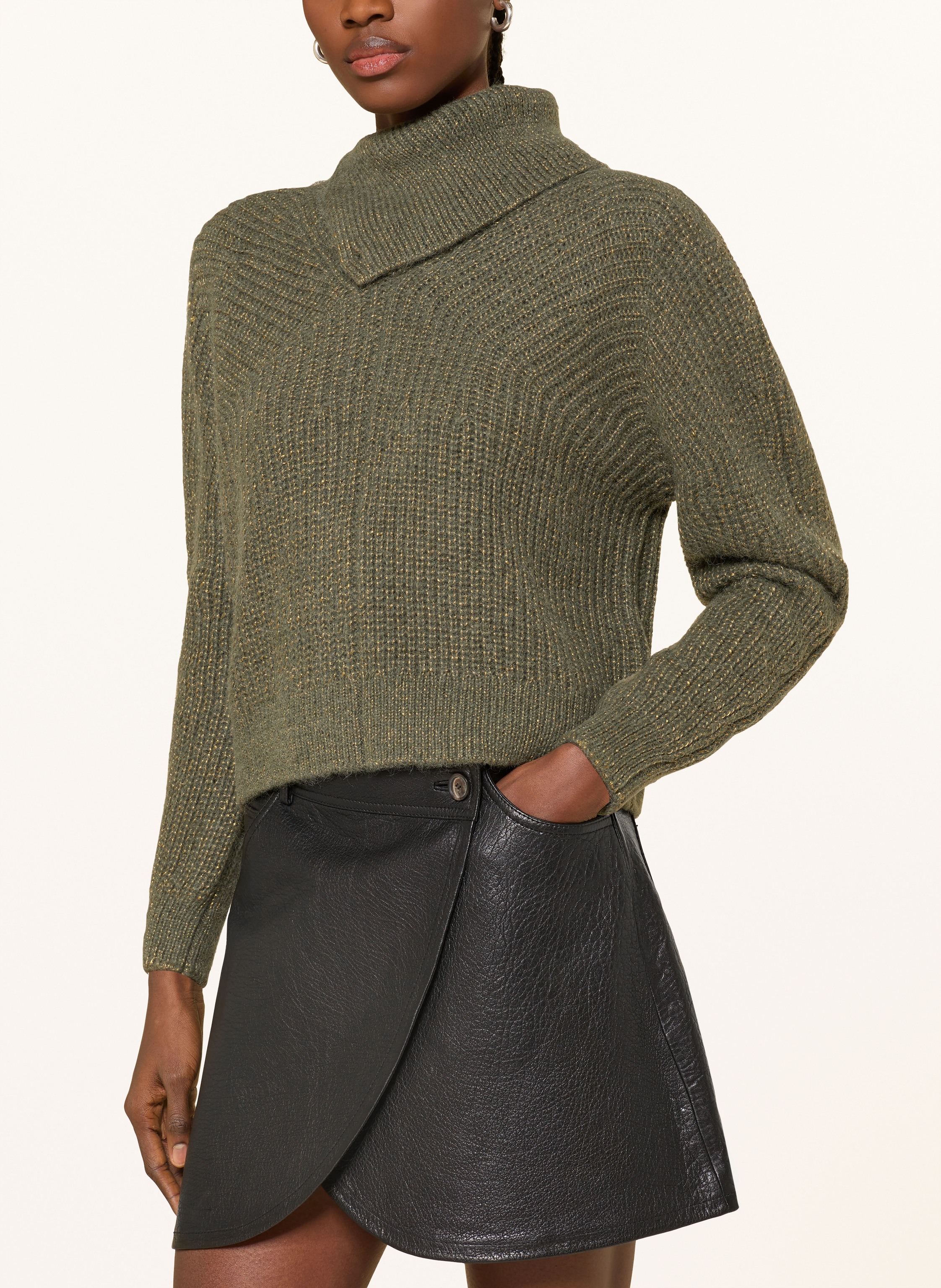 Thumbnail - Ba&Sh Pullover Roumane Mit Alpaka gruen