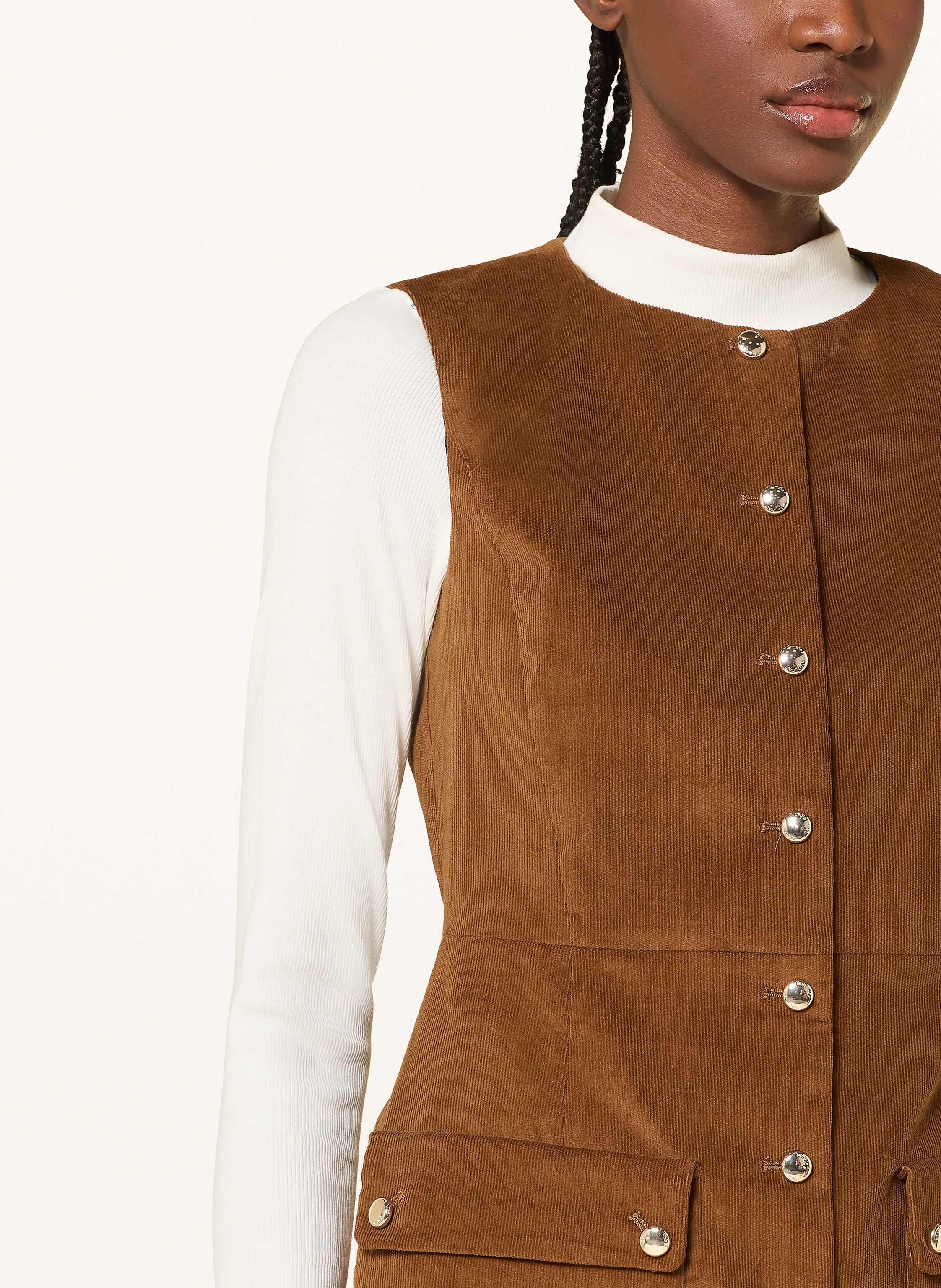 Thumbnail - Maje Cordkleid beige