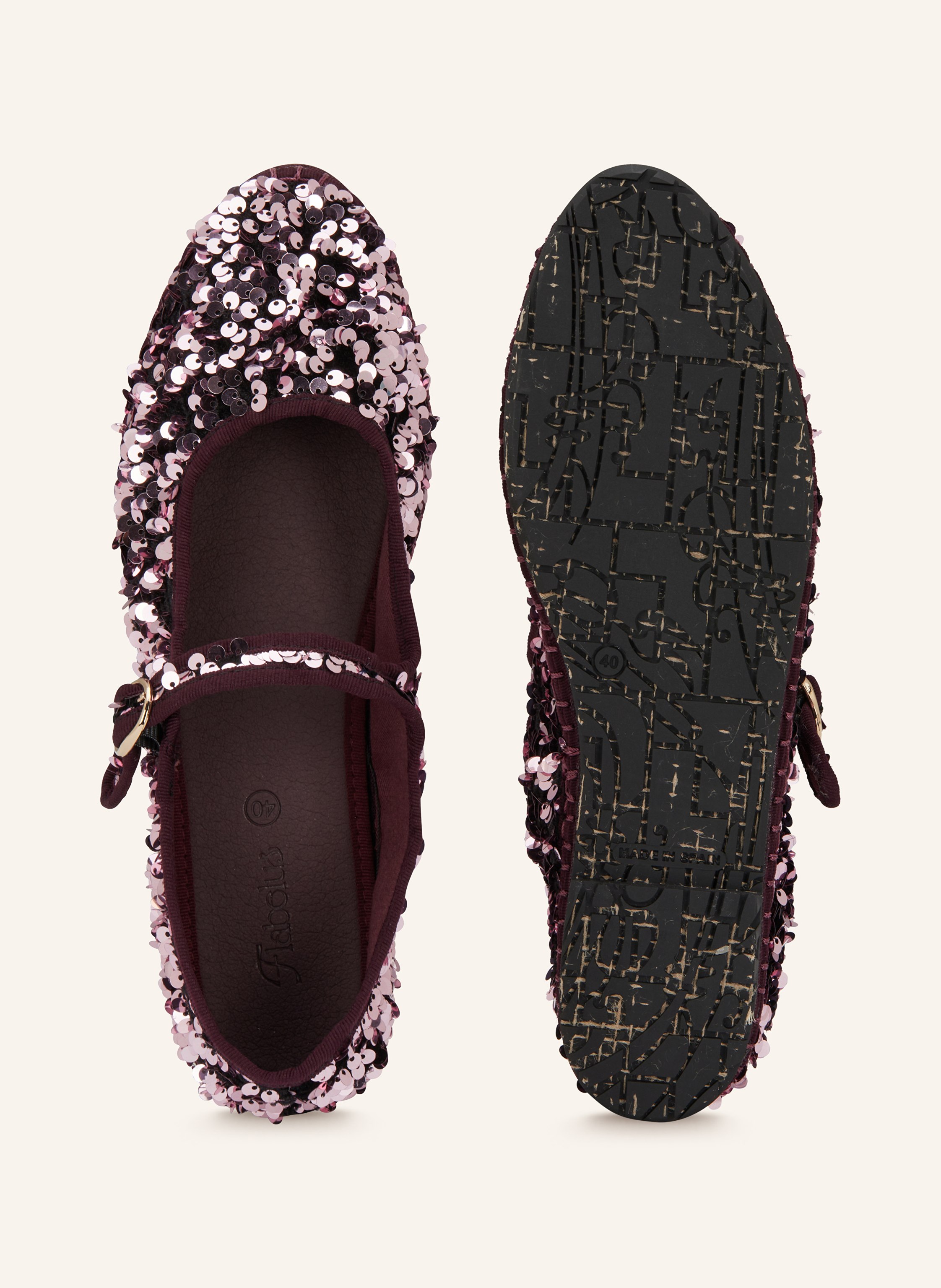 Thumbnail - Flabelus Mary-Jane-Ballerinas Little Prince Mit Pailletten lila