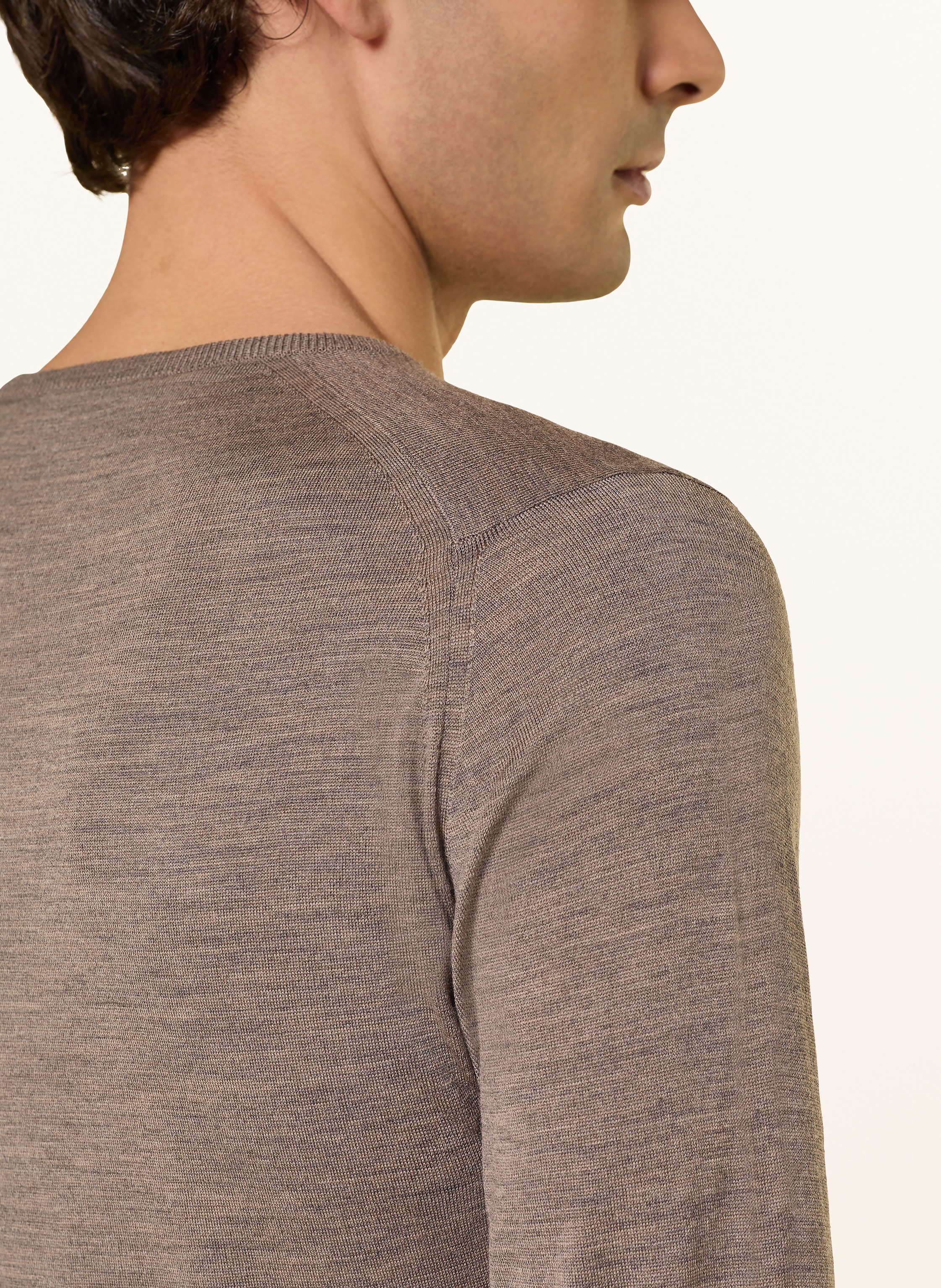 Thumbnail - John Smedley Pullover Aus Merinowolle beige