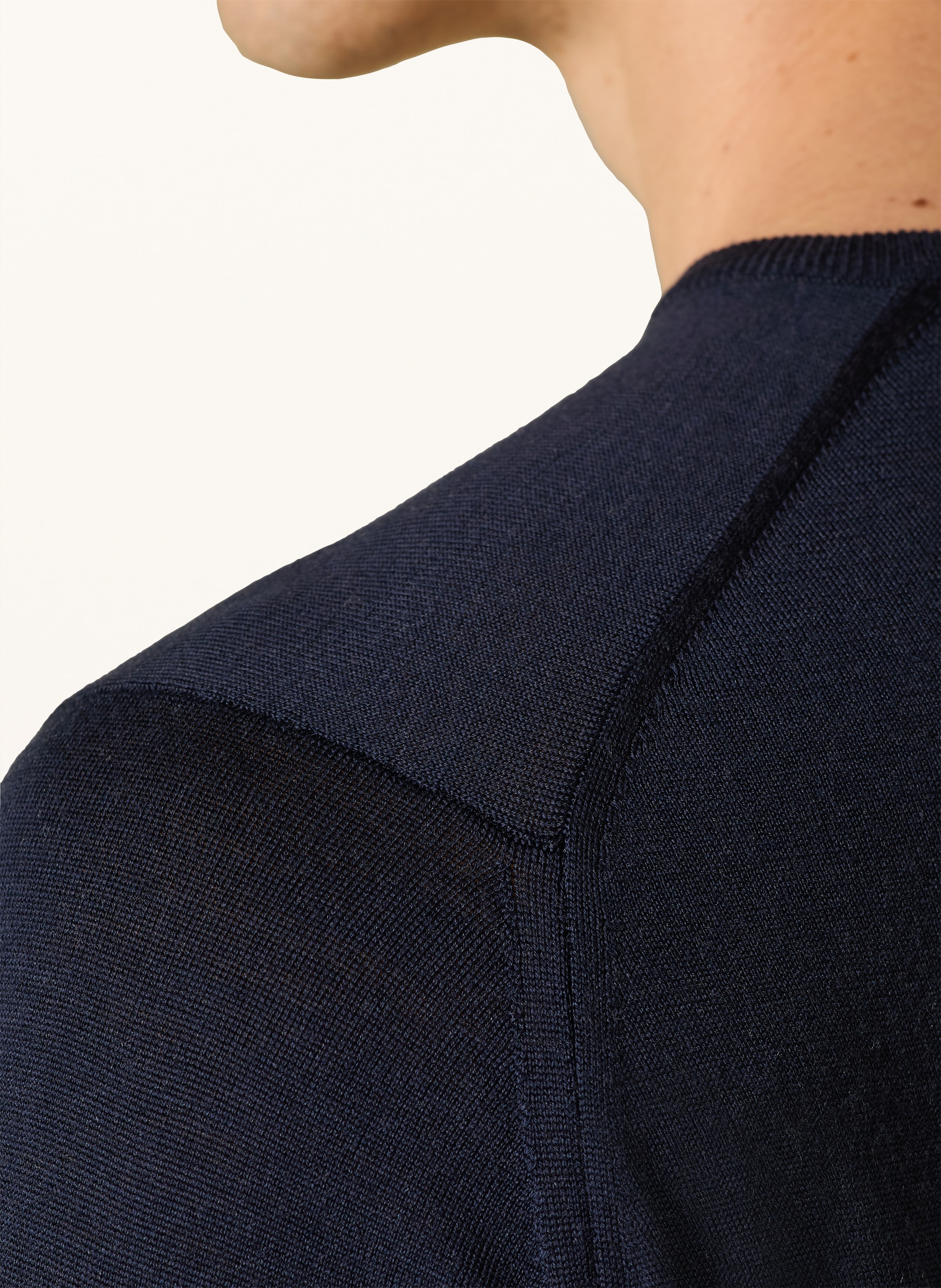 Thumbnail - John Smedley Pullover Aus Merinowolle blau