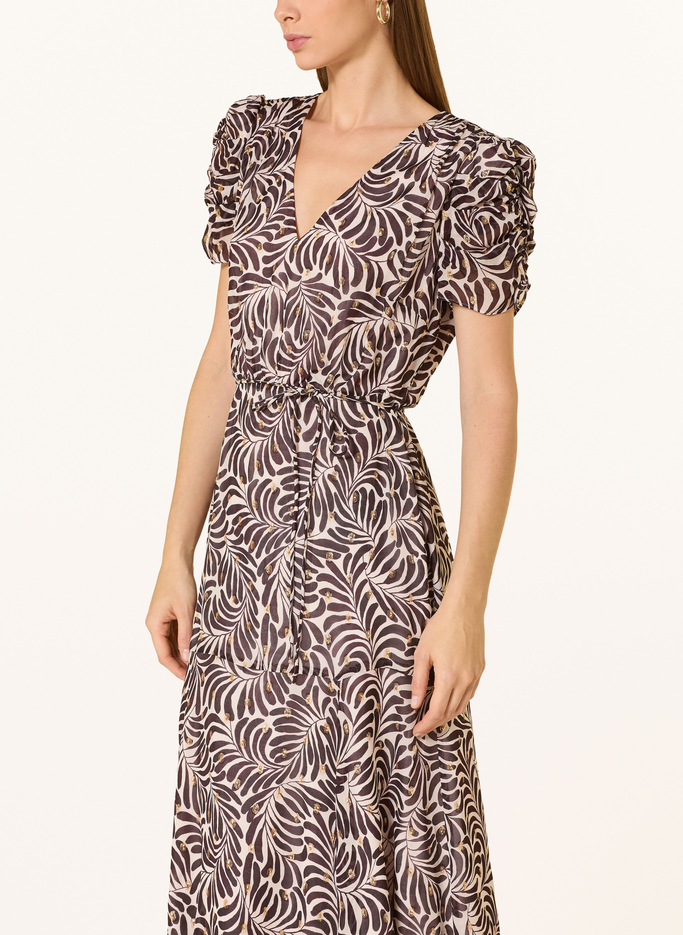 Thumbnail - Phase Eight Kleid Verity Mit Glitzergarn braun