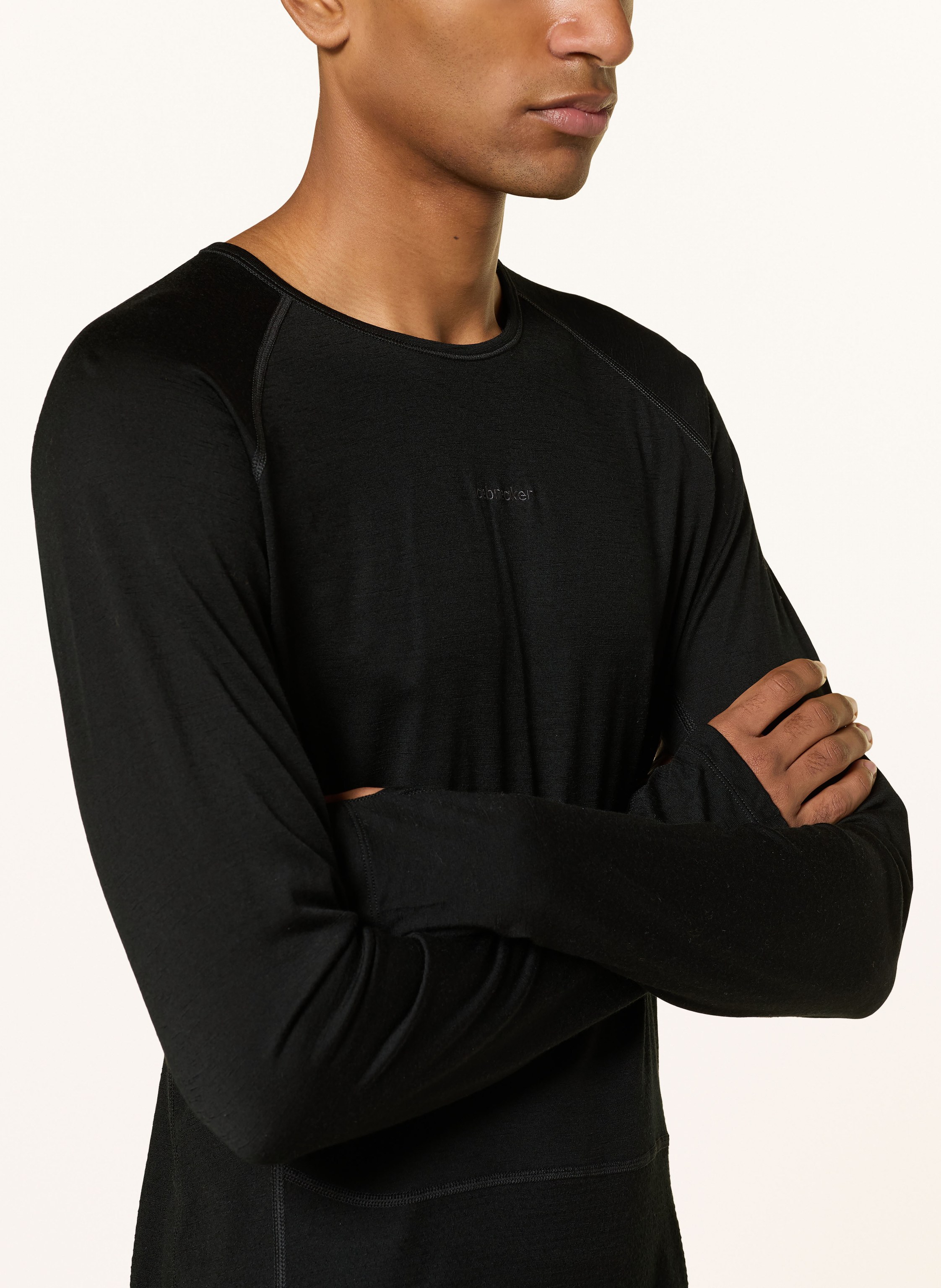 Thumbnail - Icebreaker Funktionshirt Aus Merinowolle schwarz