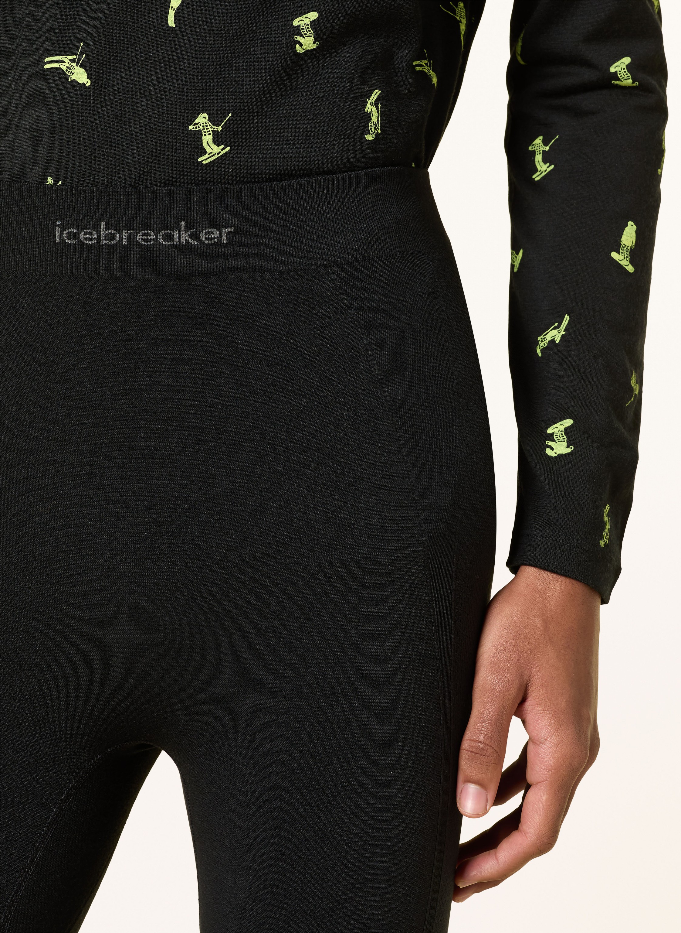 Thumbnail - Icebreaker Tights Mit Merinowolle schwarz