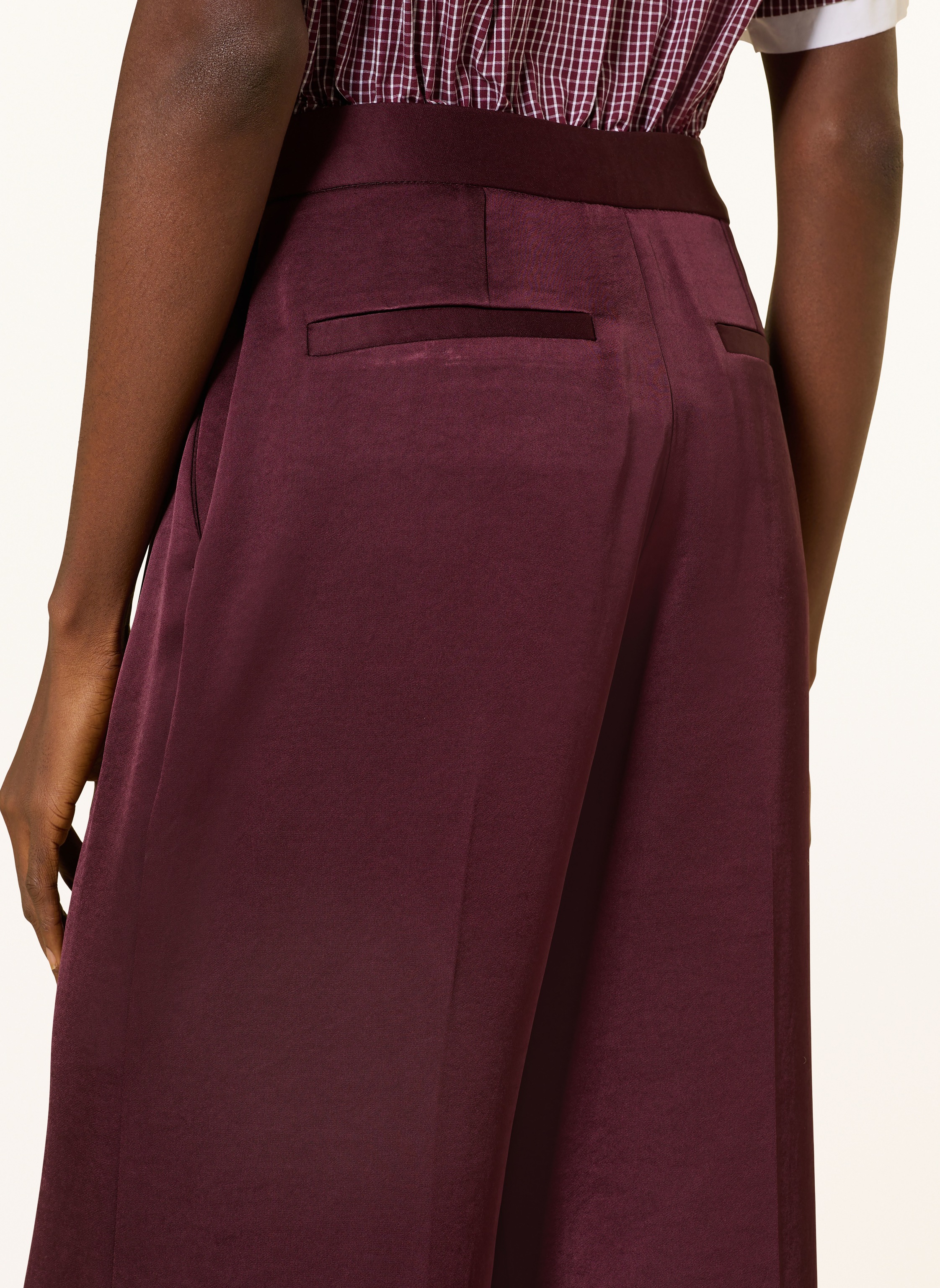 Thumbnail - Claudie Pierlot Marlenehose Aus Satin rot