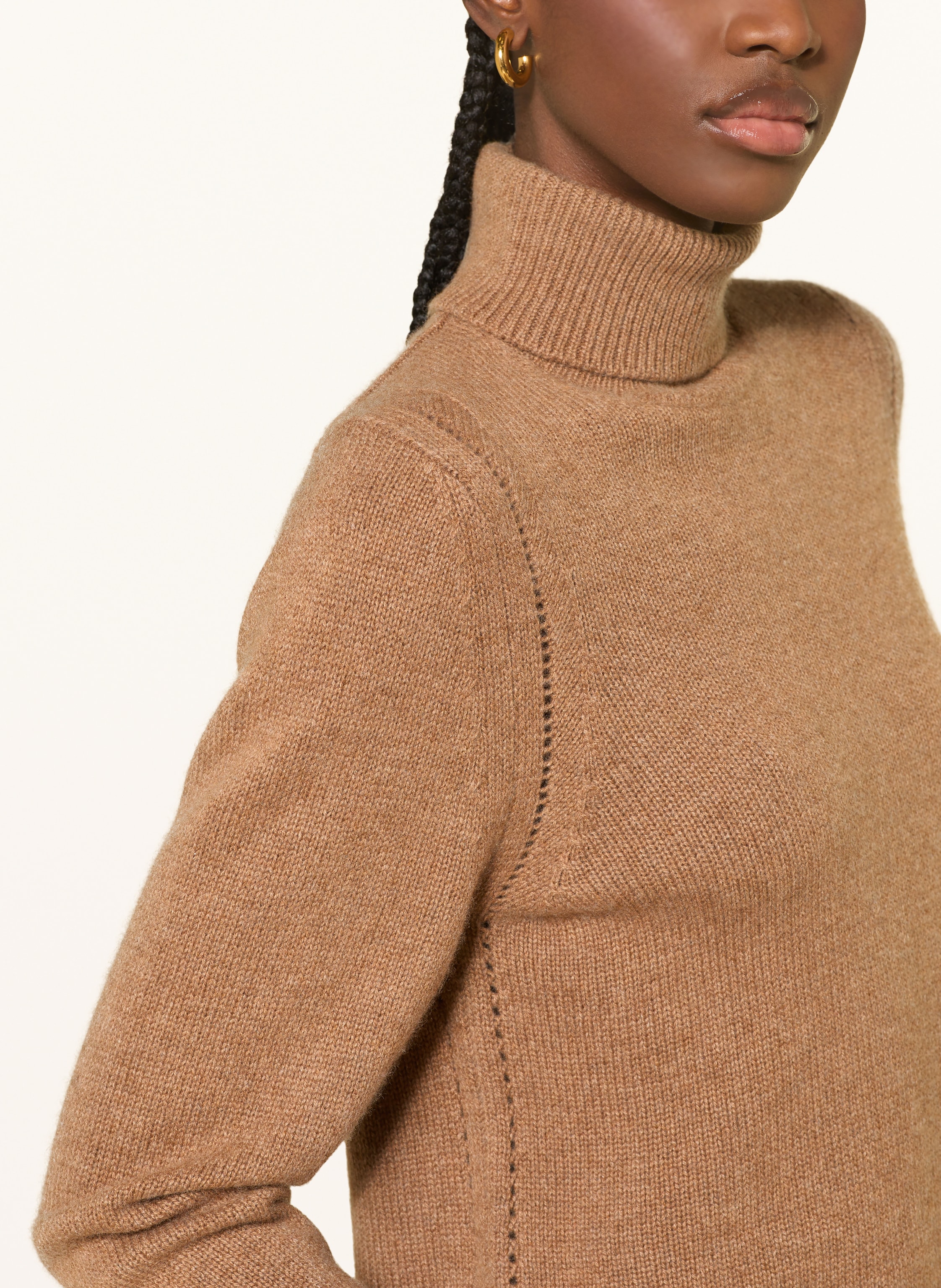 Thumbnail - Ba&Sh Rollkragenpullover Chalie Aus Cashmere braun