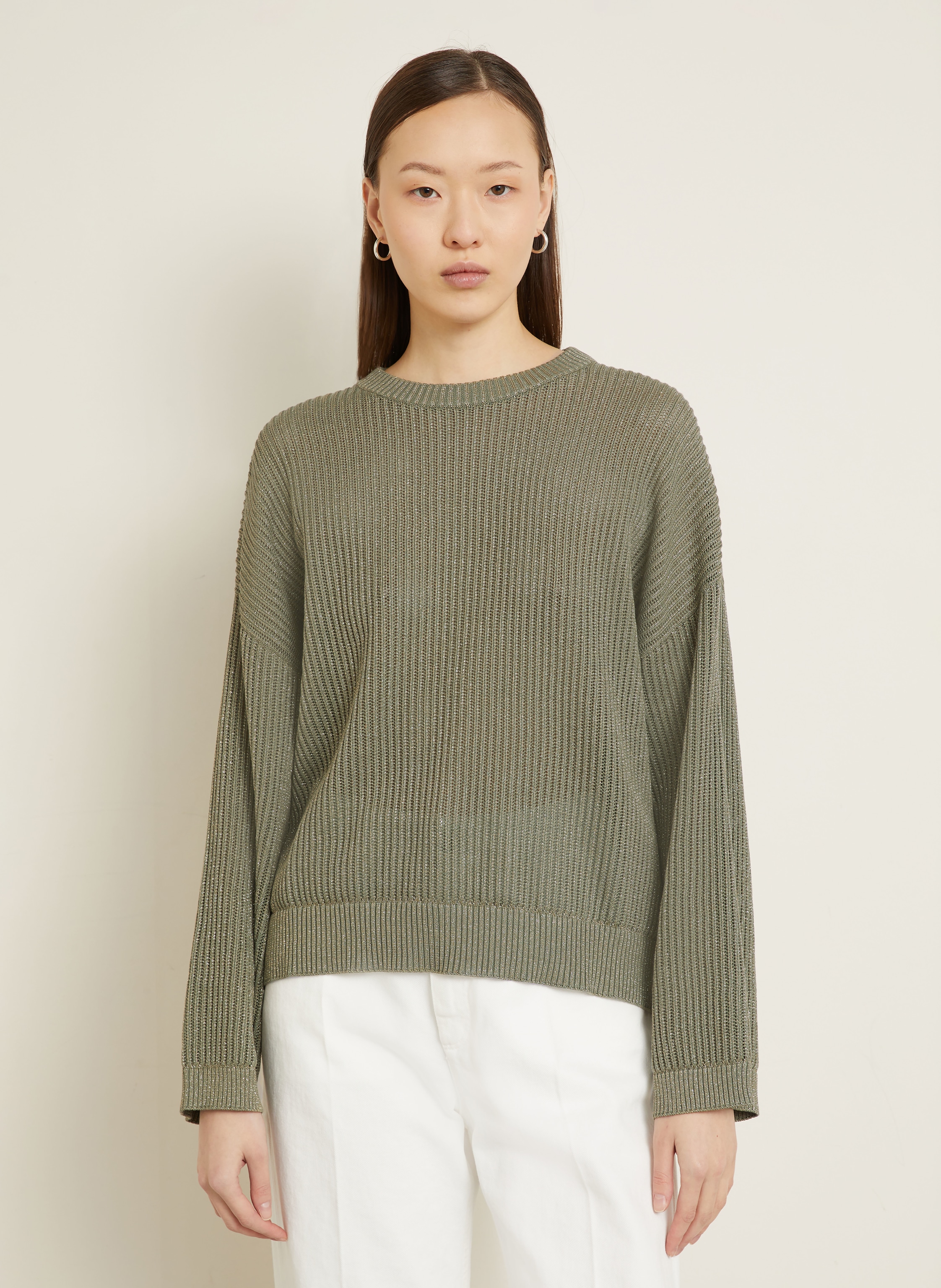 Thumbnail - Brunello Cucinelli Pullover Mit Glitzergarn gruen