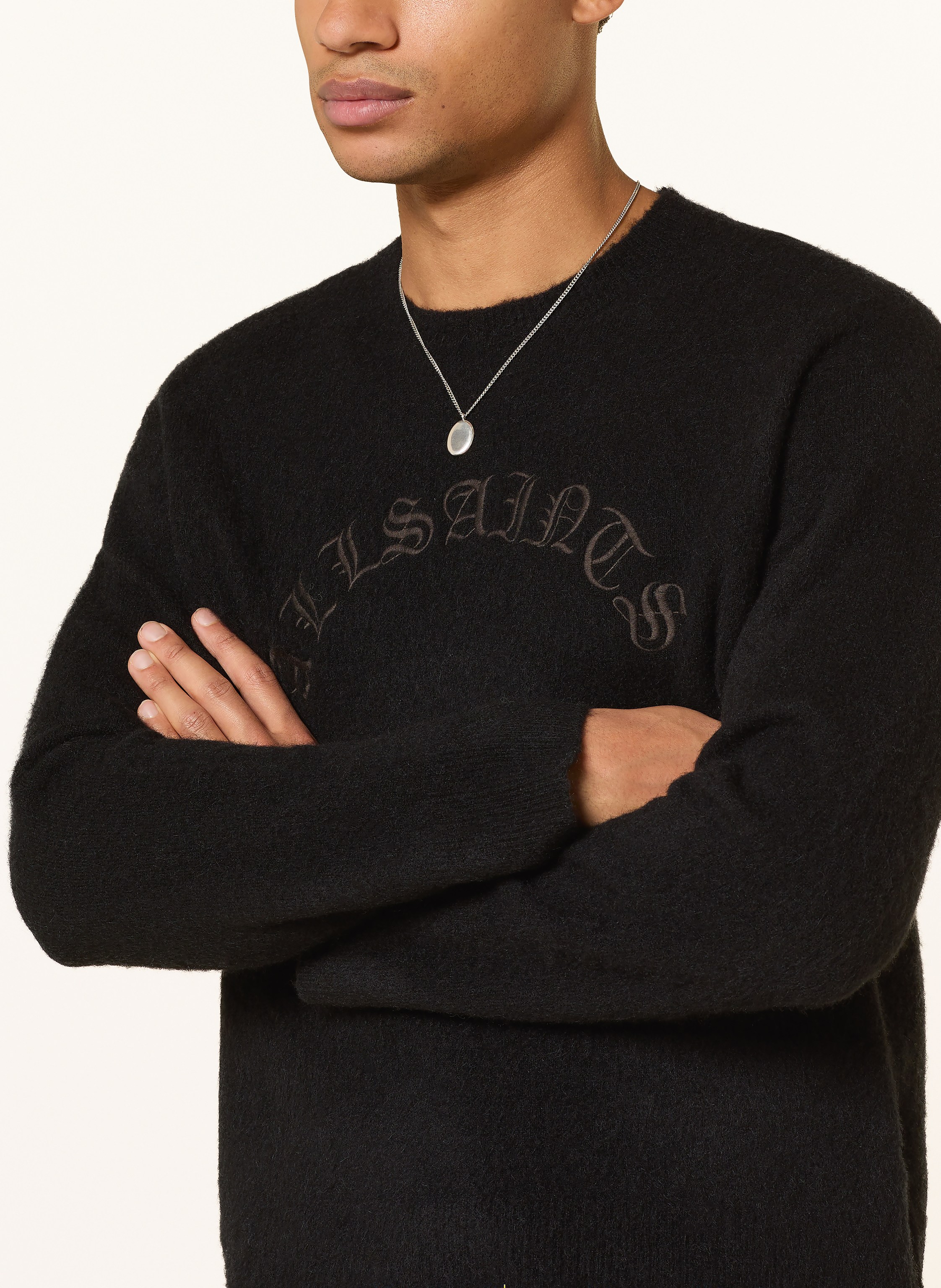 Thumbnail - Allsaints Pullover Curv Mit Alpaka schwarz