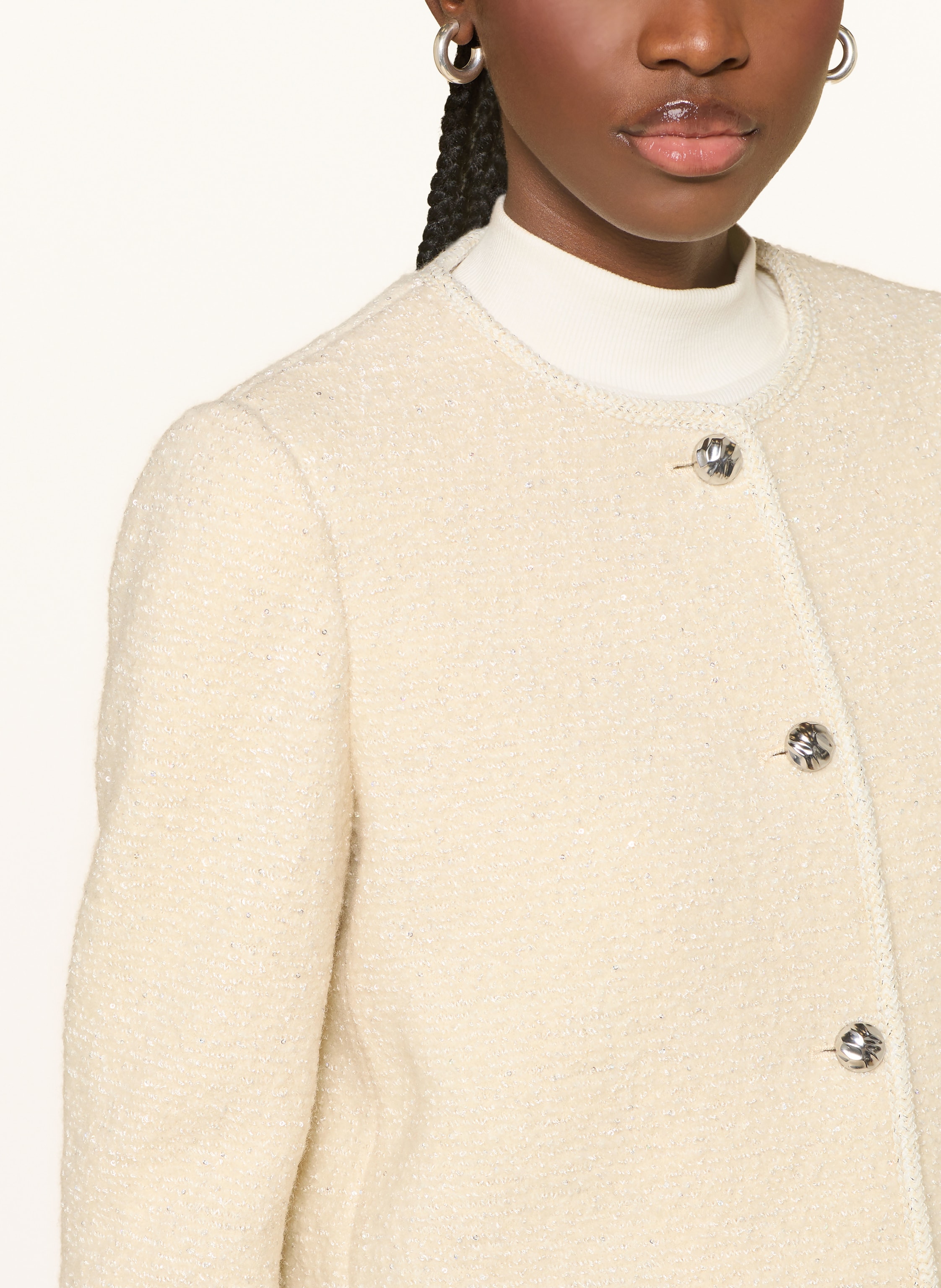 Thumbnail - Ba&Sh Kastenjacke Ceredith Mit Pailletten beige