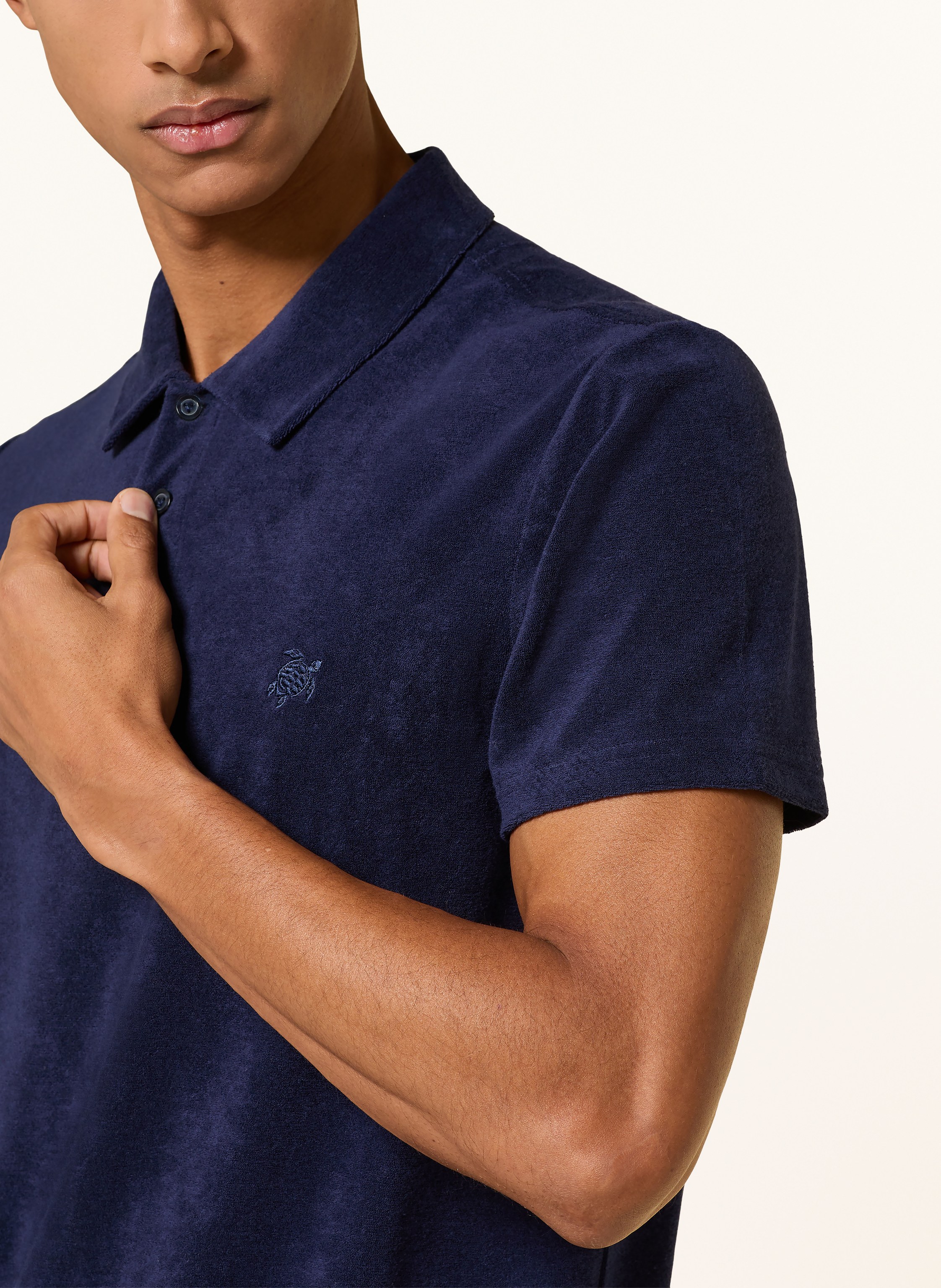 Thumbnail - Vilebrequin Frottee-Poloshirt Phoenix blau