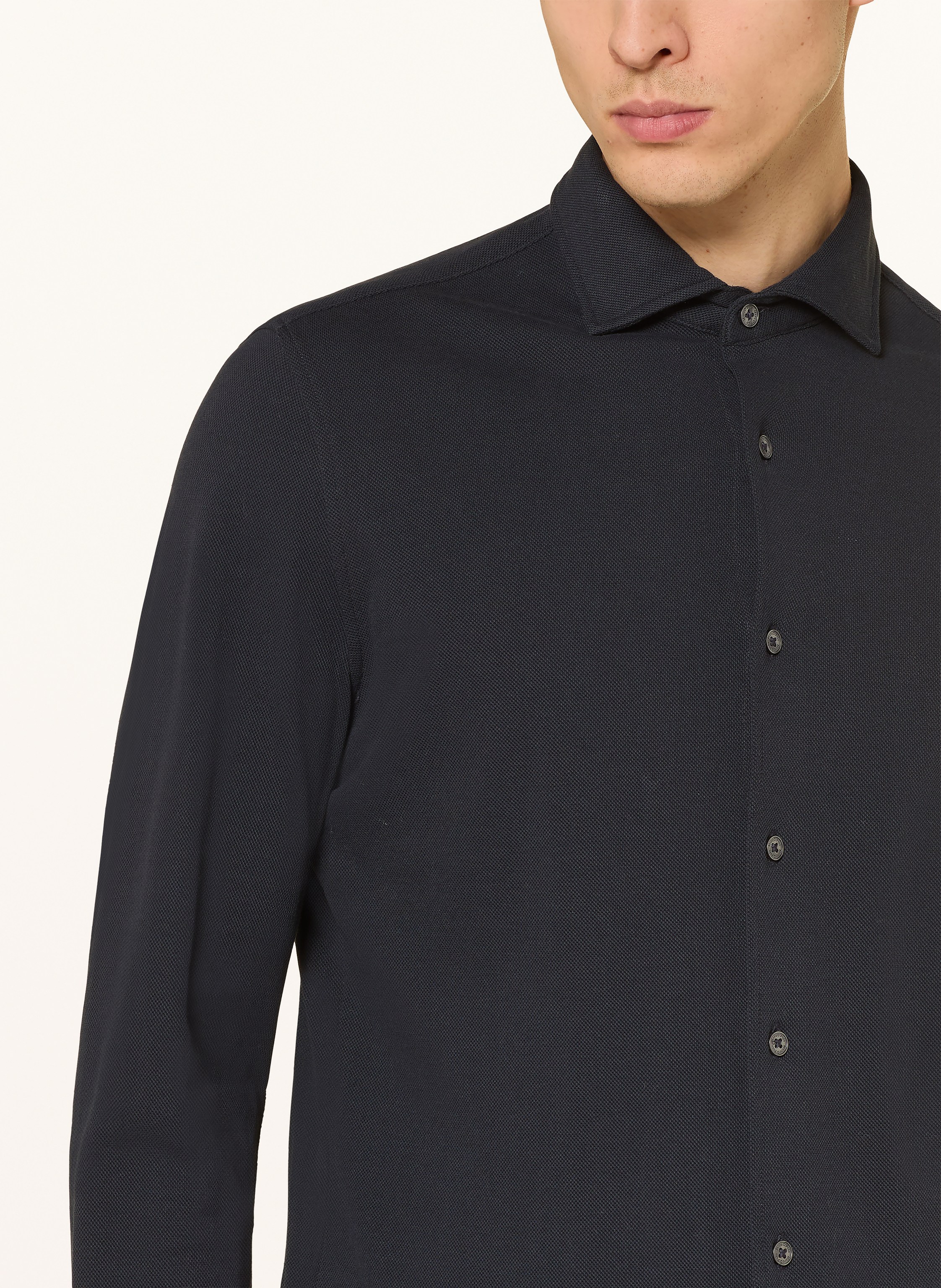 Thumbnail - Marc O'polo Piqué-Hemd Shaped Fit blau