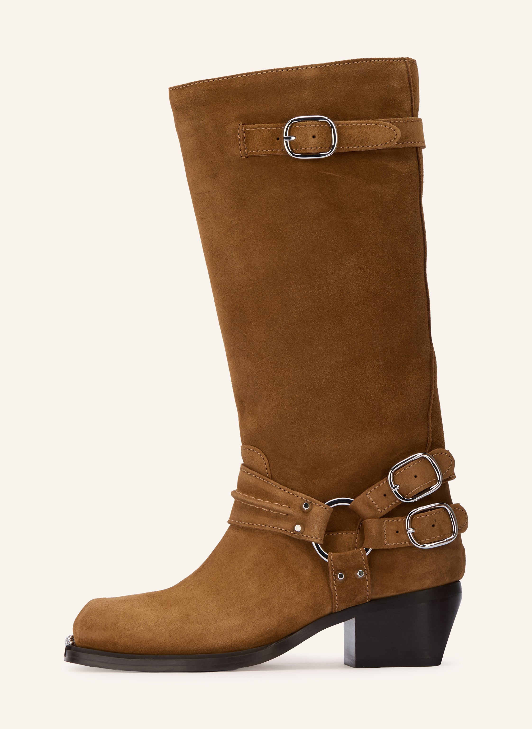 Thumbnail - Sandro Biker Boots Mit Nieten braun