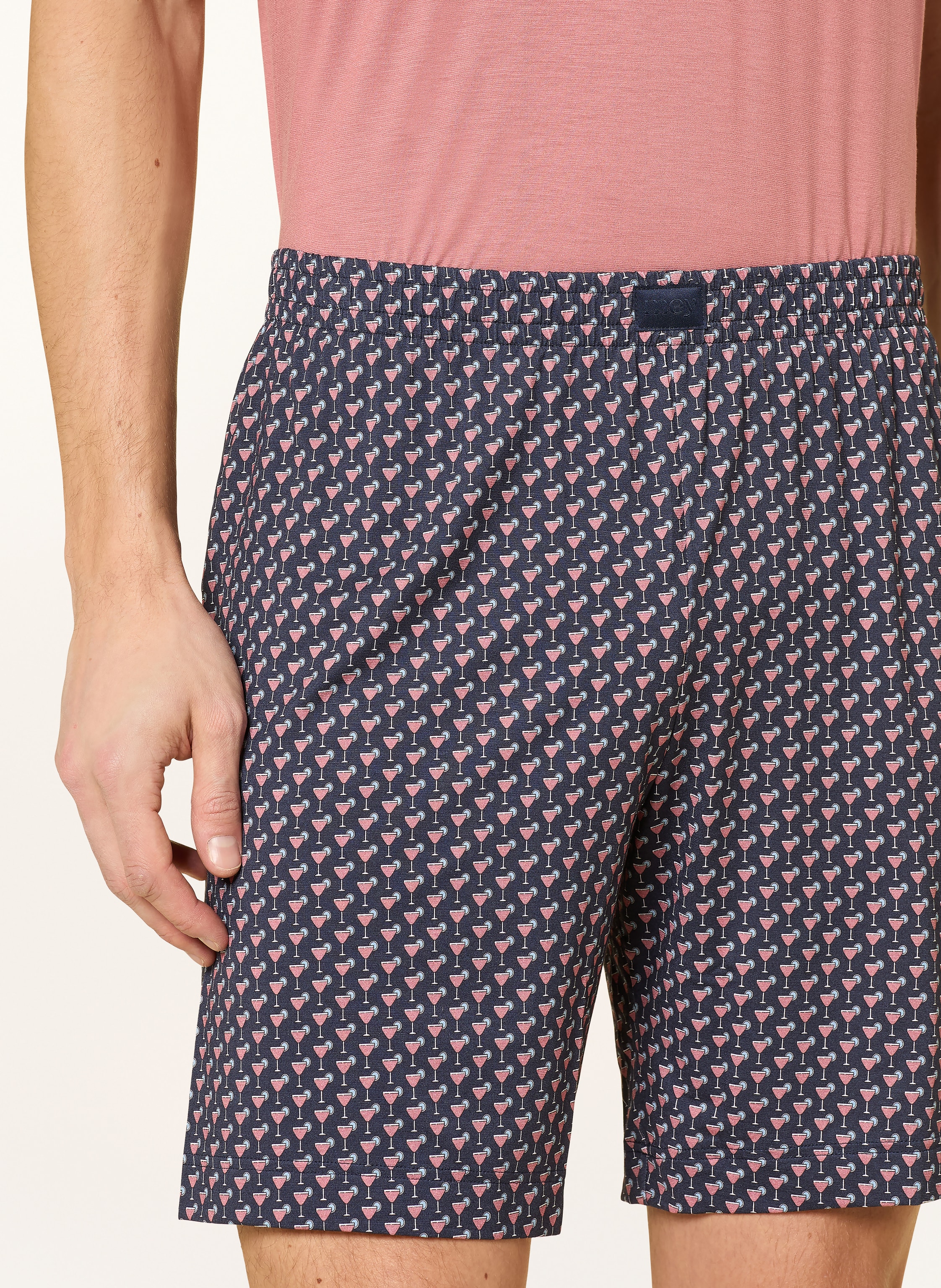 Thumbnail - Mey Schlafshorts Serie Midnight Drink blau
