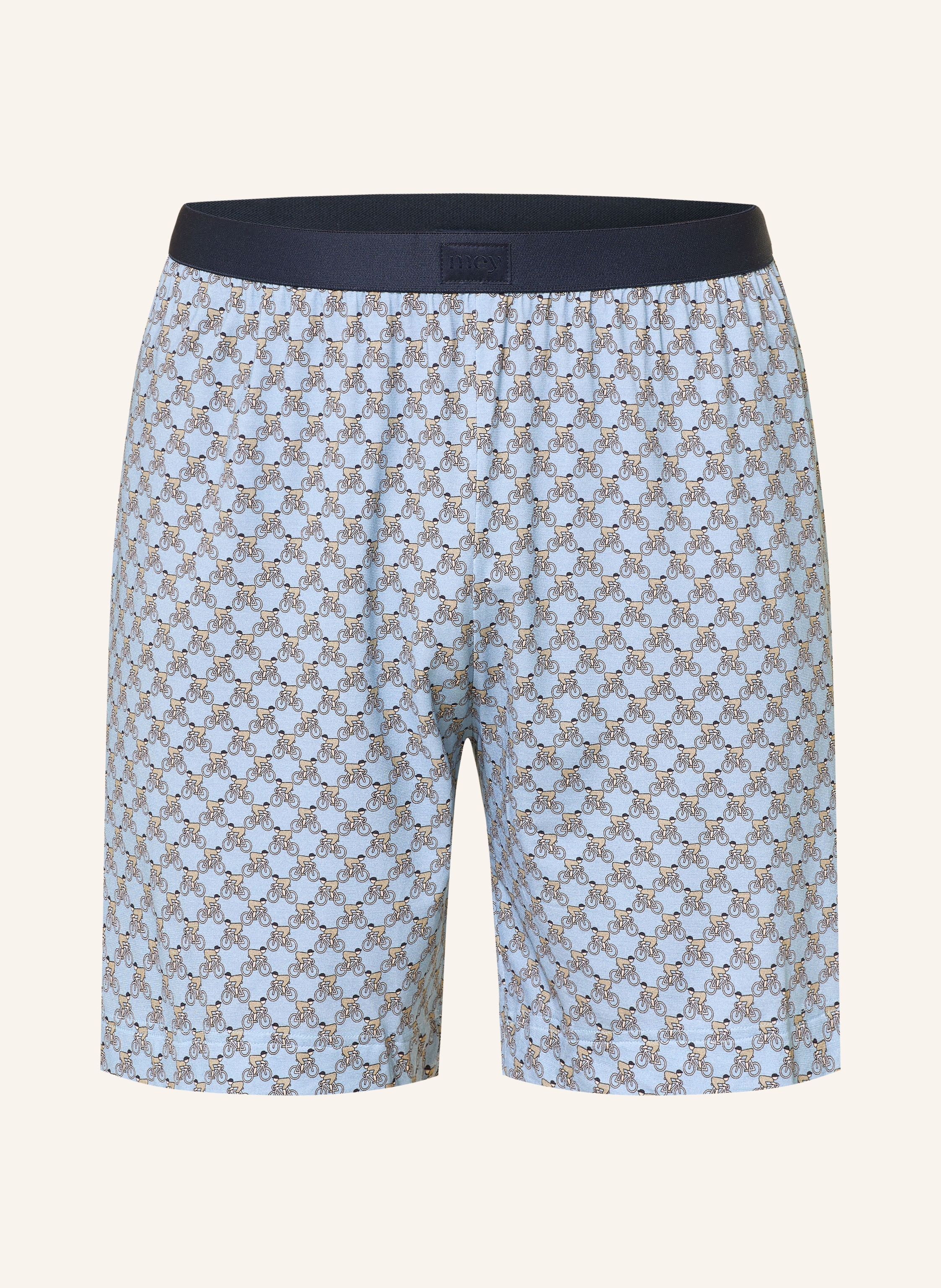 Mey Schlafshorts Serie Bike Rush blau