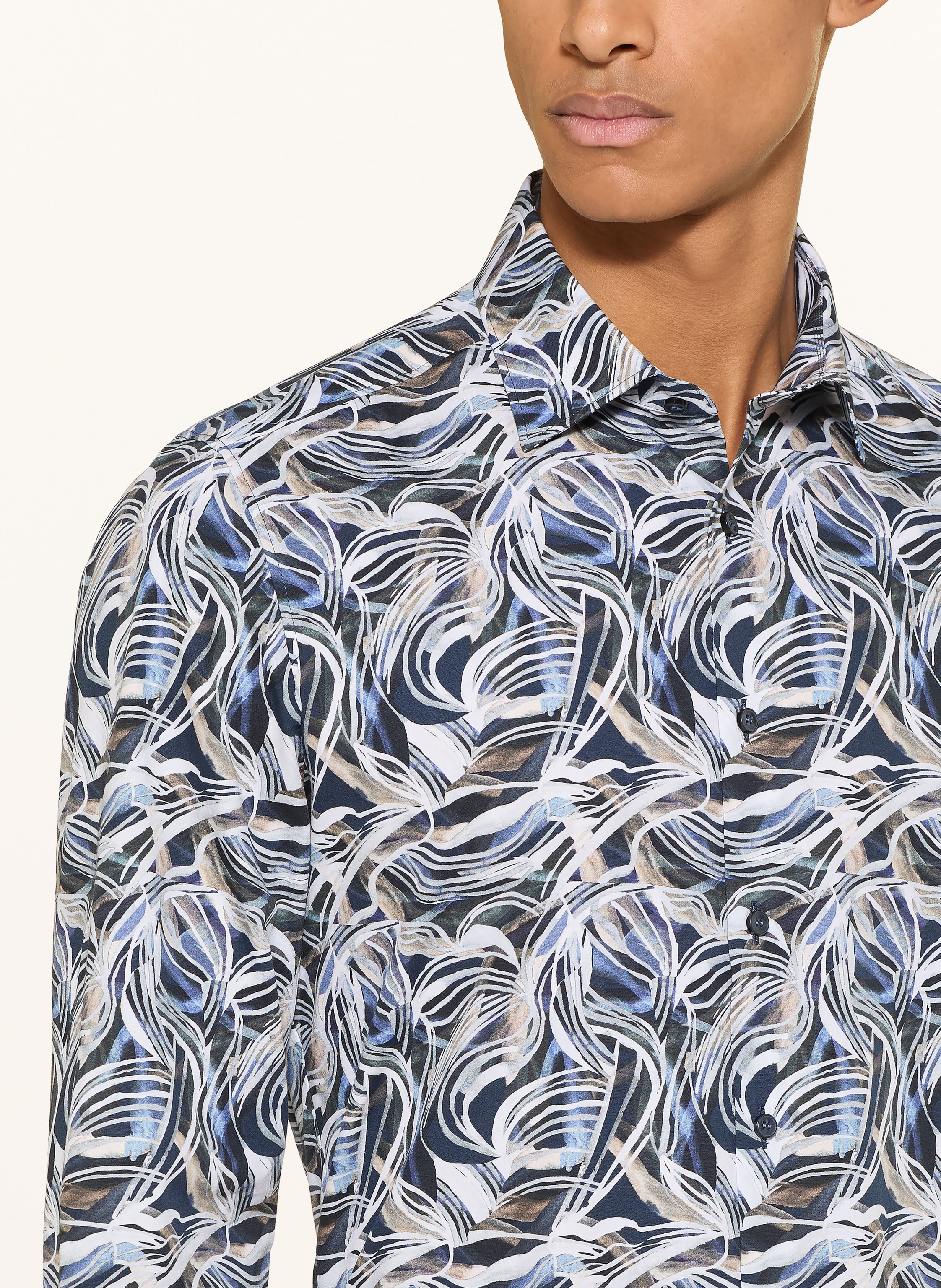 Thumbnail - Olymp Hemd Body Fit blau