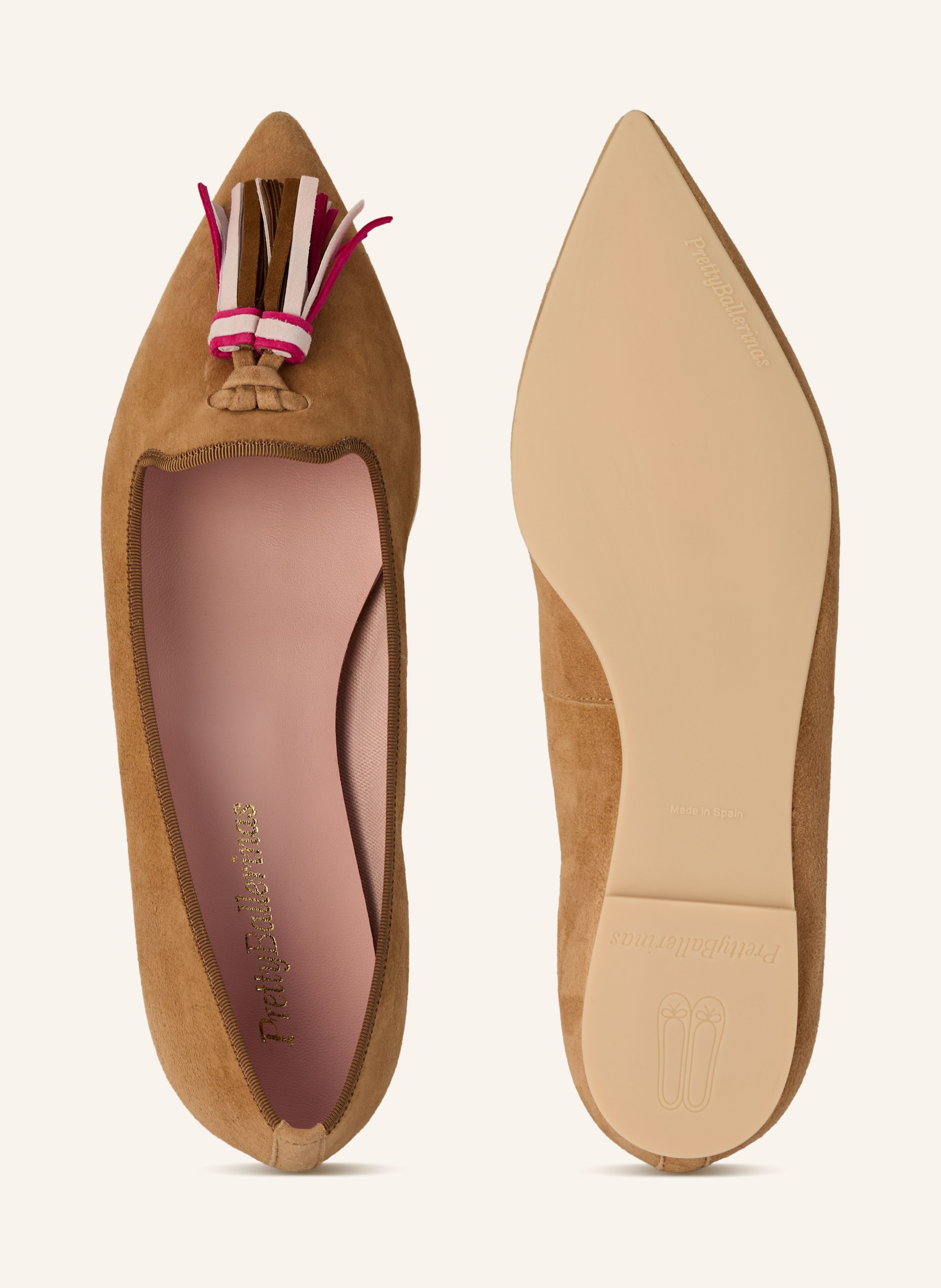 Thumbnail - Pretty Ballerinas Tassel-Slipper Ella braun