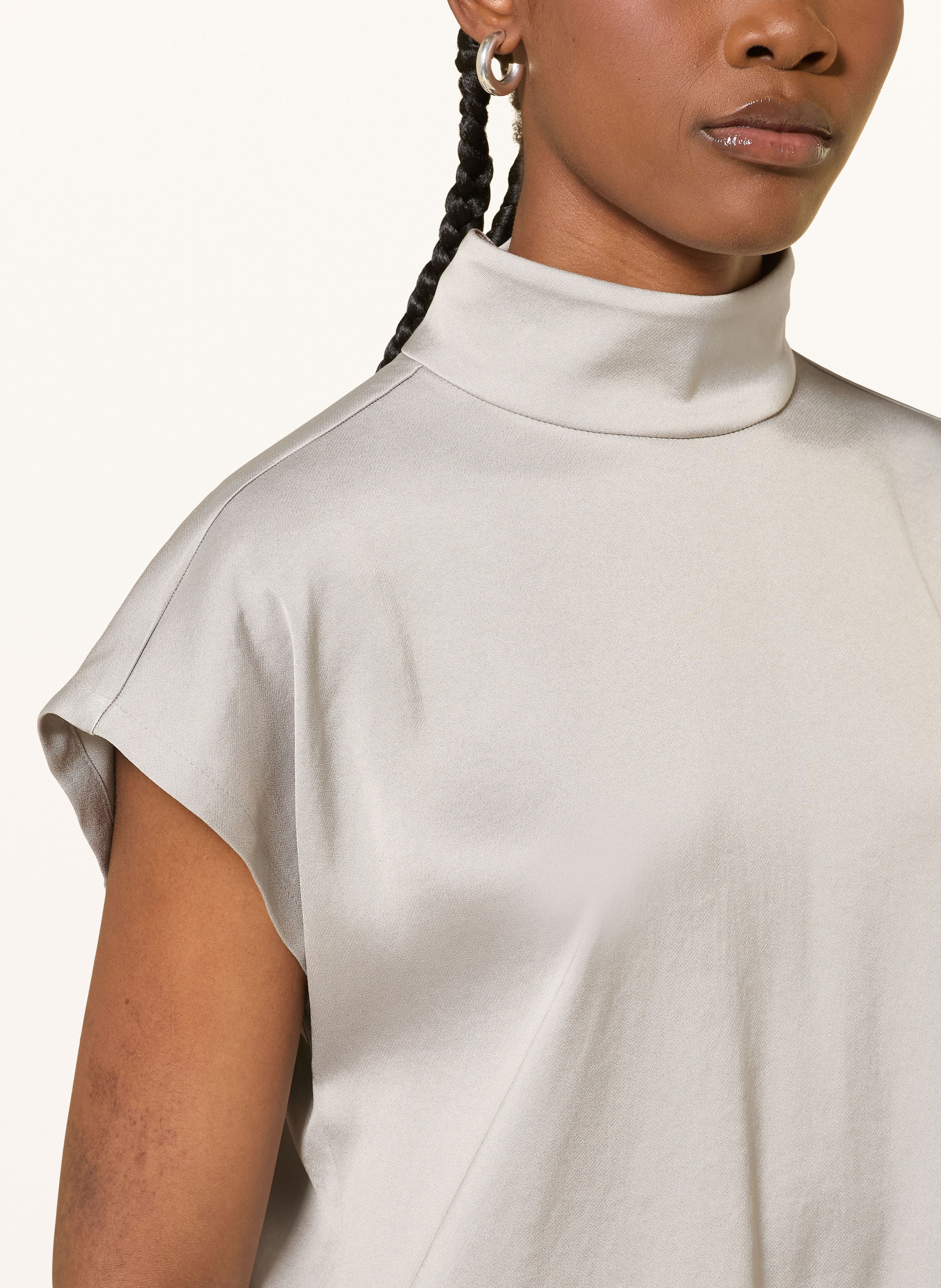 Thumbnail - Drykorn Blusenshirt Alaria_1 Aus Satin grau