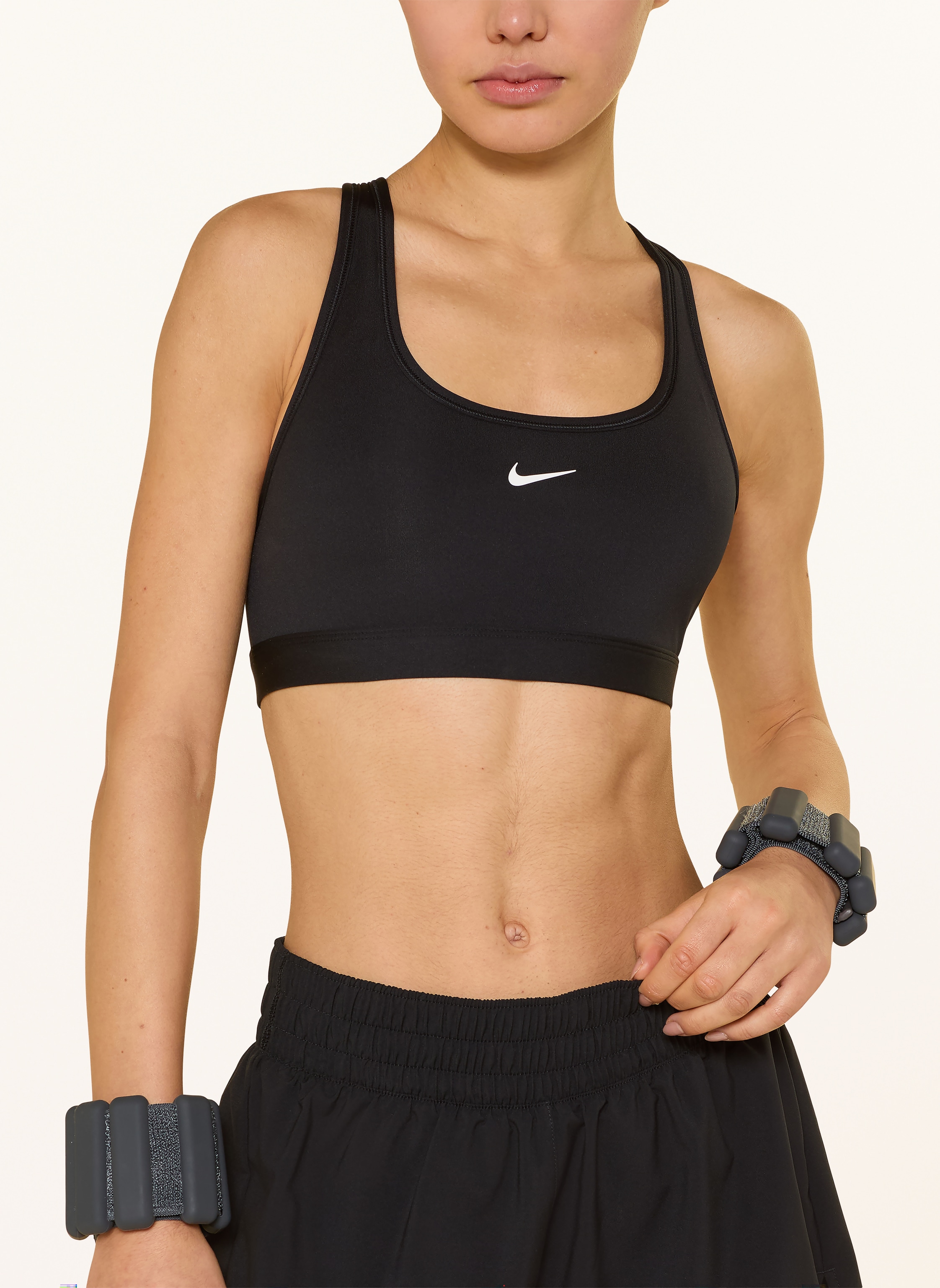 Thumbnail - Nike Sport-Bh Swoosh schwarz