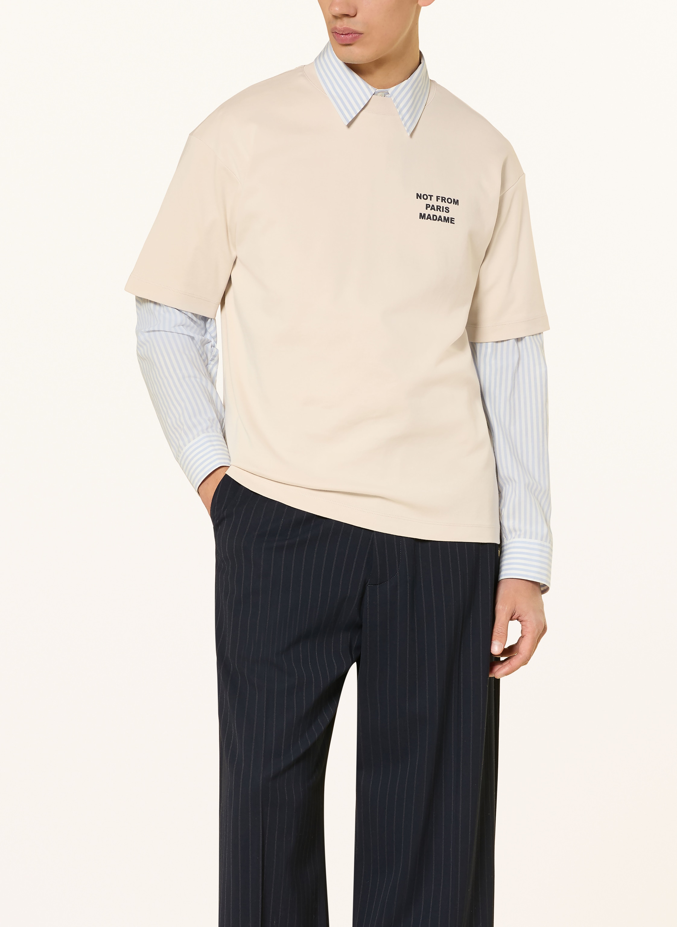 Thumbnail - Drôle De Monsieur T-Shirt beige