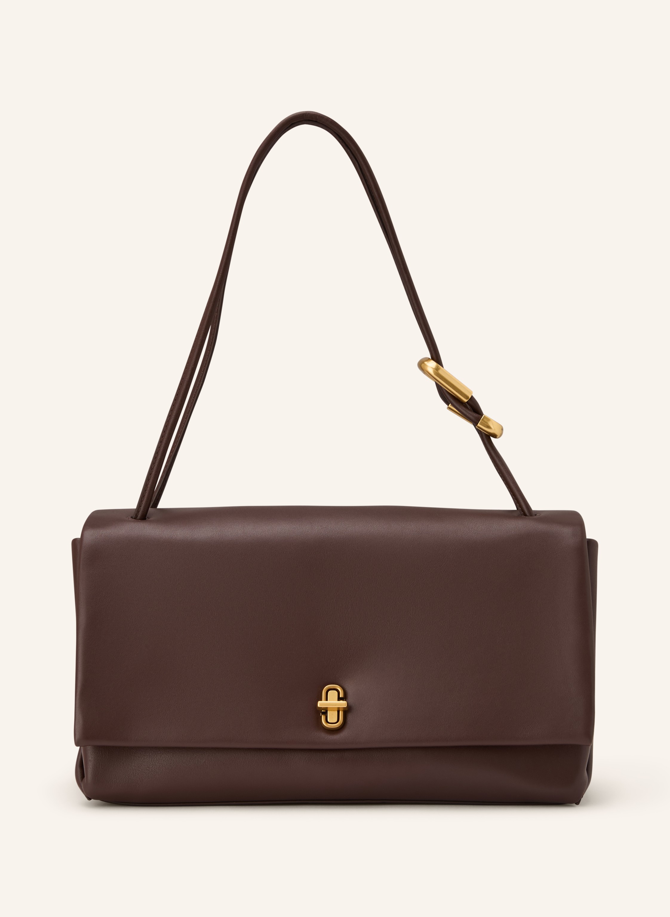 MARC JACOBS Handtsche THE LARGE DUAL SHOULDER - tmavě hnědá / zlatá