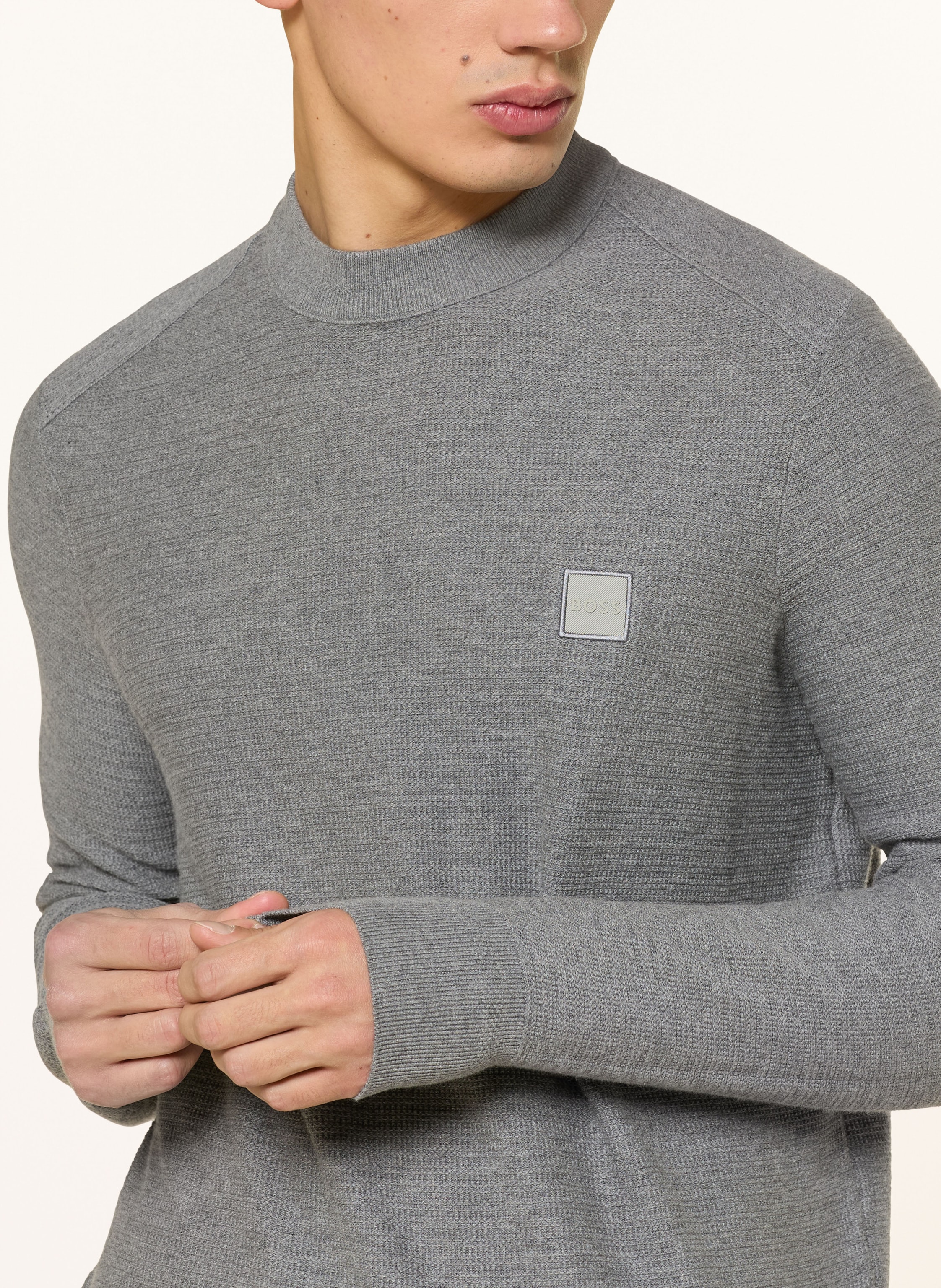 Thumbnail - Boss Pullover Anion grau