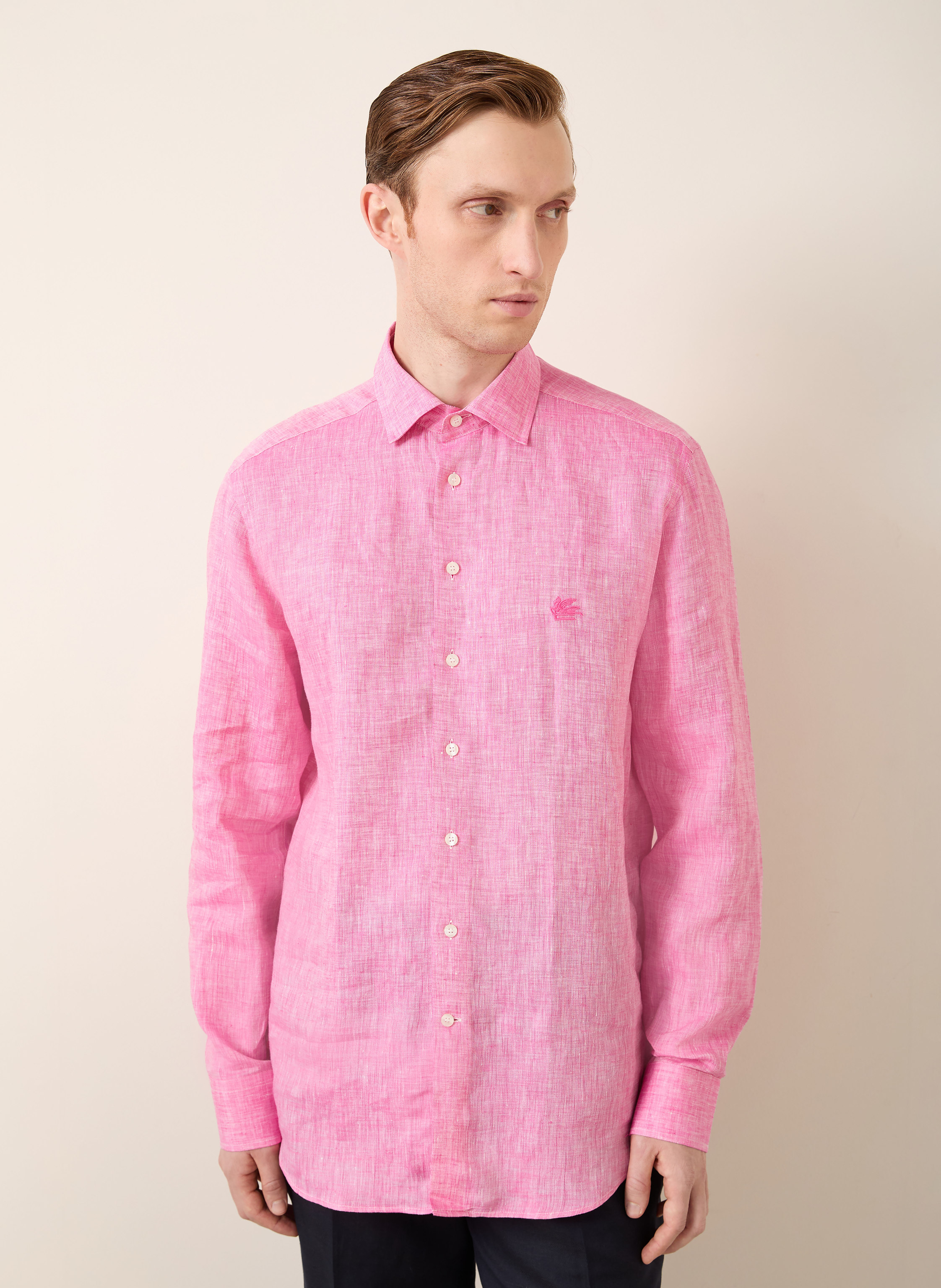 Thumbnail - Etro Leinenhemd Regular Fit pink