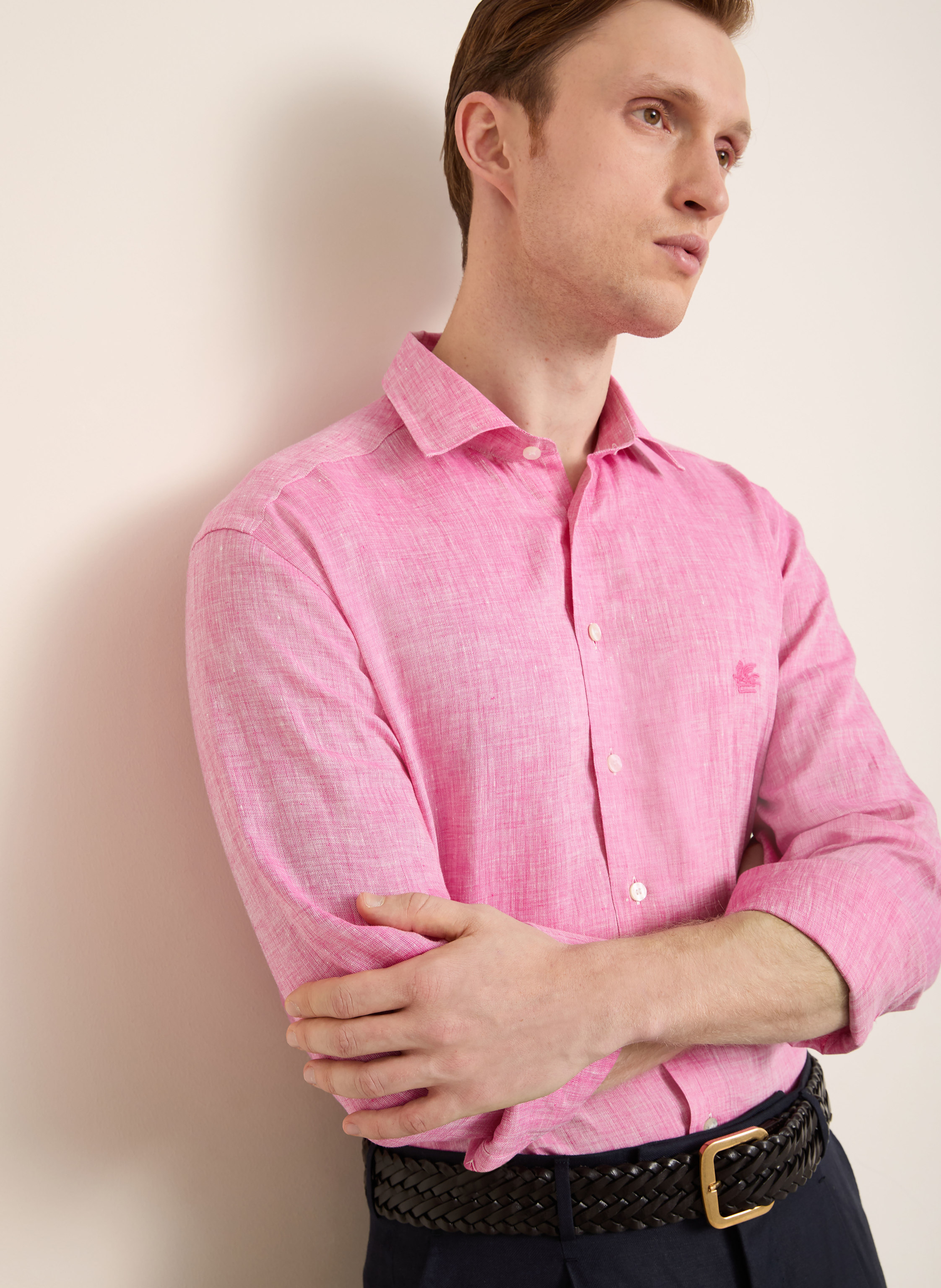 Thumbnail - Etro Leinenhemd Regular Fit pink