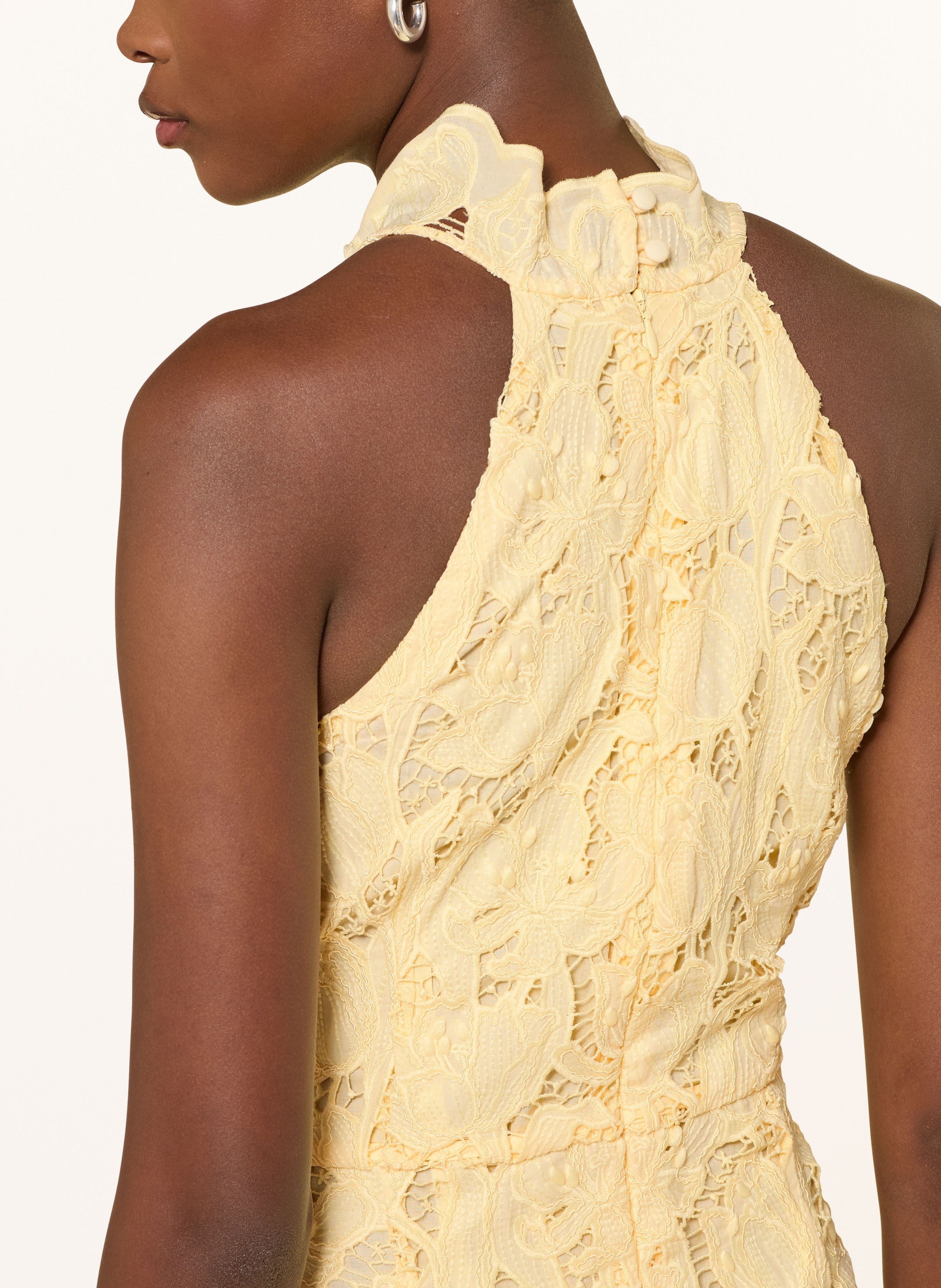 Thumbnail - Mrs & Hugs Spitzenkleid gelb