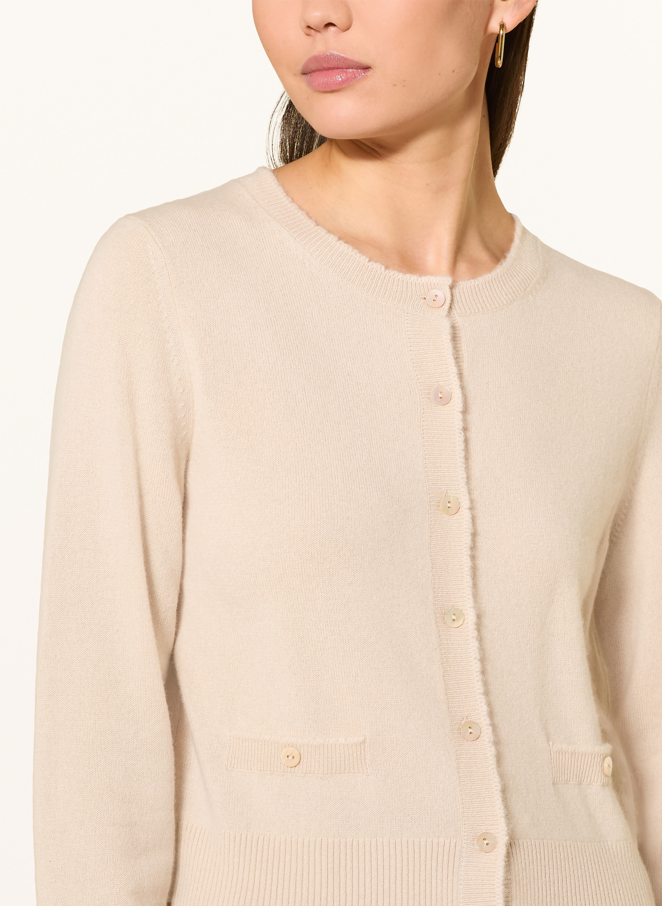 Thumbnail - Repeat Strickjacke Aus Cashmere beige