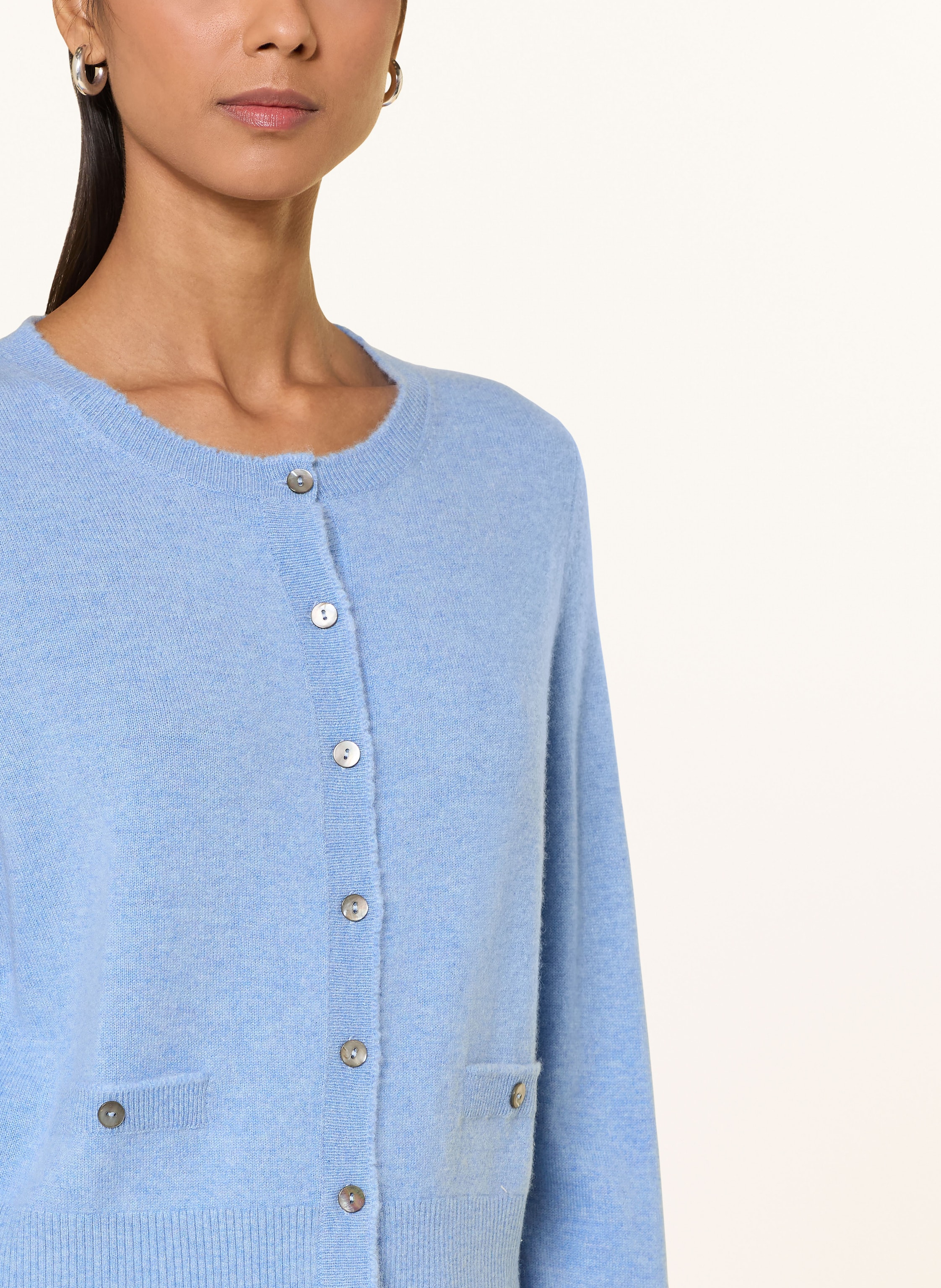 Thumbnail - Repeat Strickjacke Aus Cashmere blau