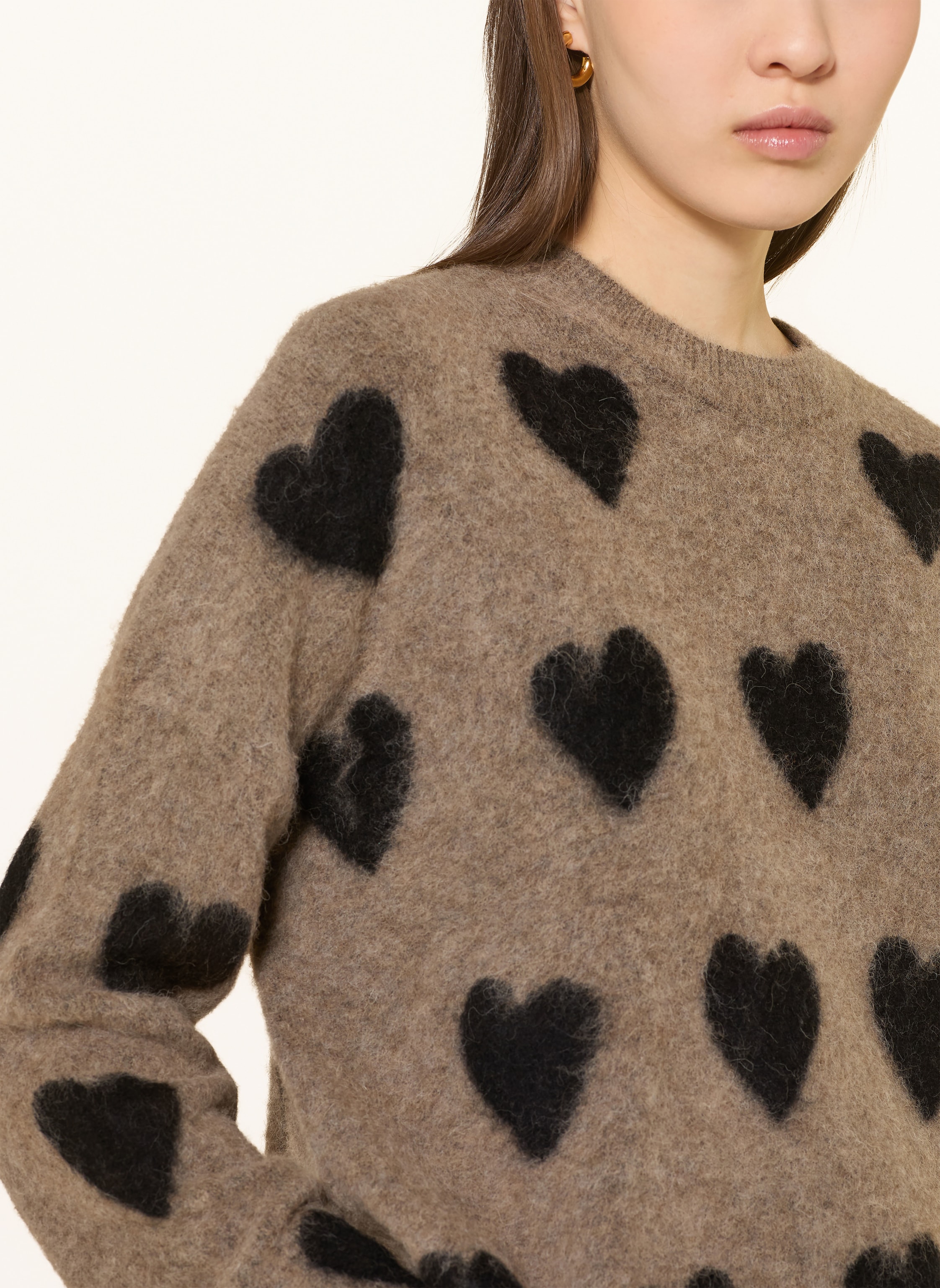 Thumbnail - Allsaints Pullover Amora Mit Alpaka braun