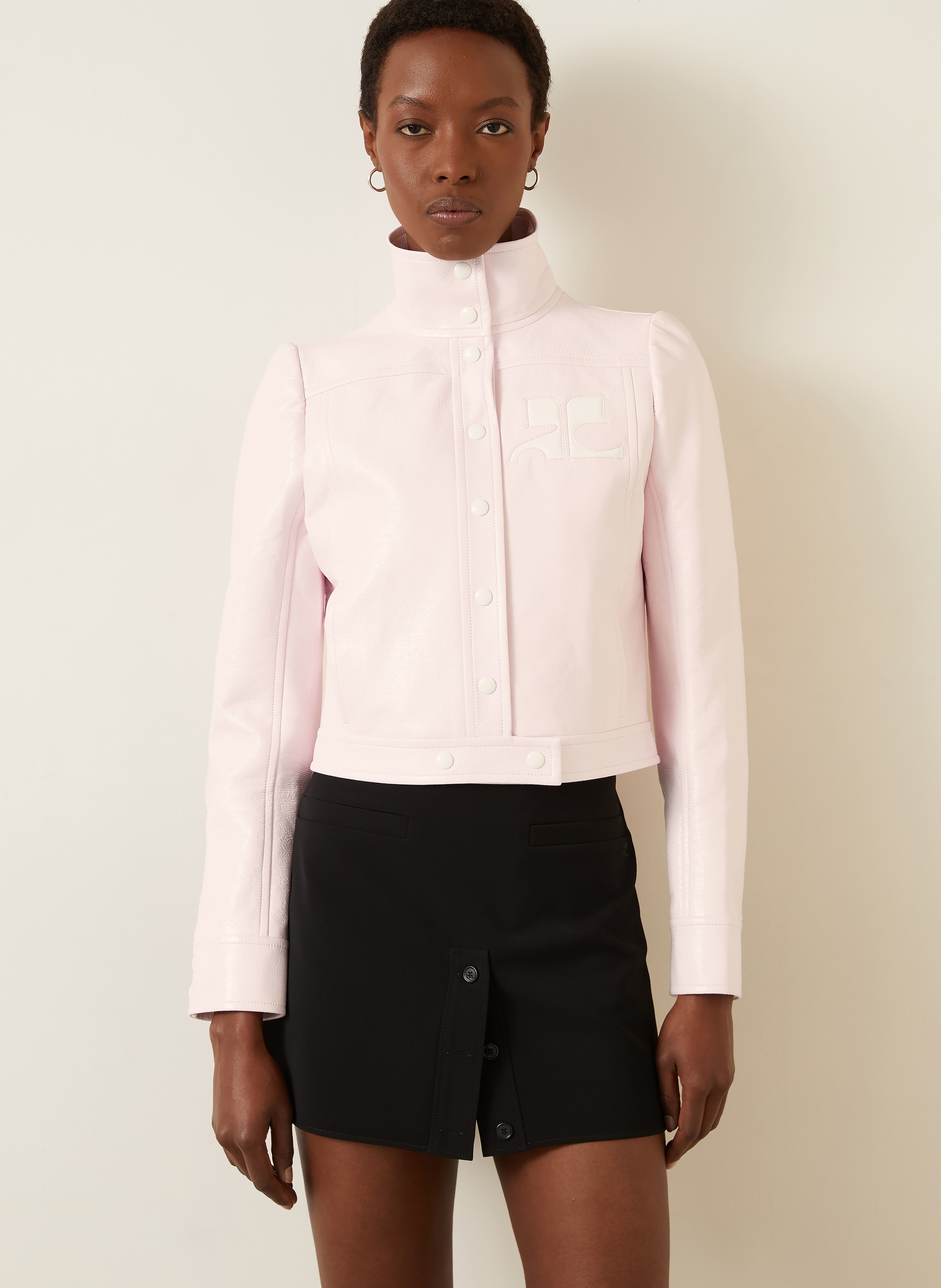 Thumbnail - Courrèges Jacke In Lederoptik rosa