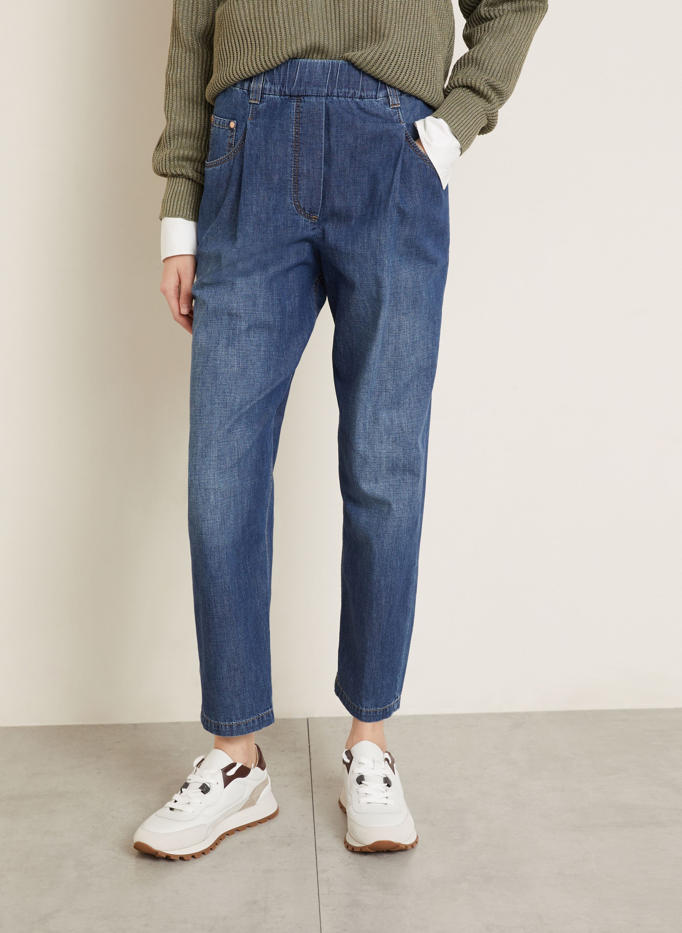 Thumbnail - Brunello Cucinelli 7/8-Jeans blau