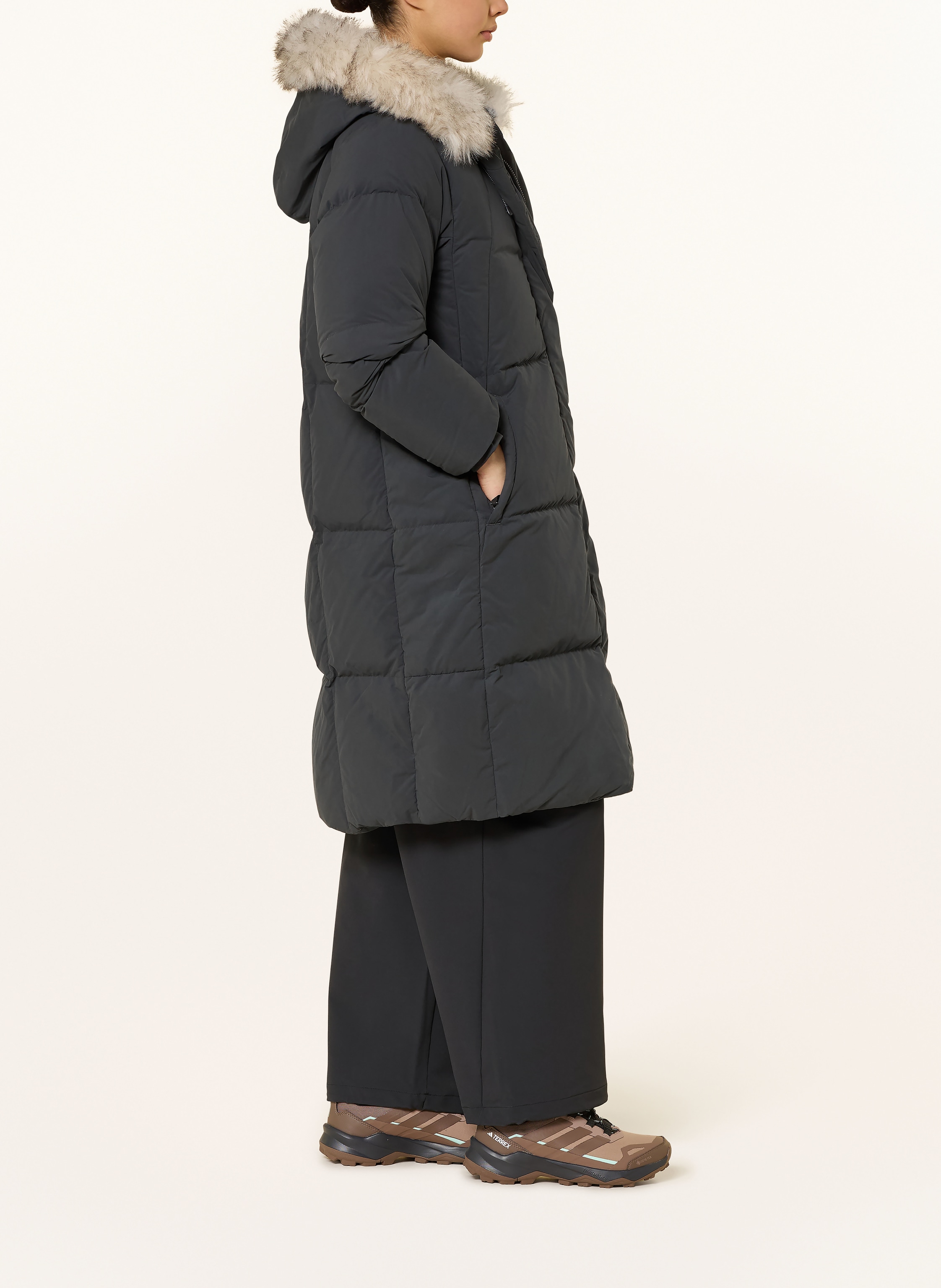 Thumbnail - Adidas Terrex Daunenmantel Xploric grau