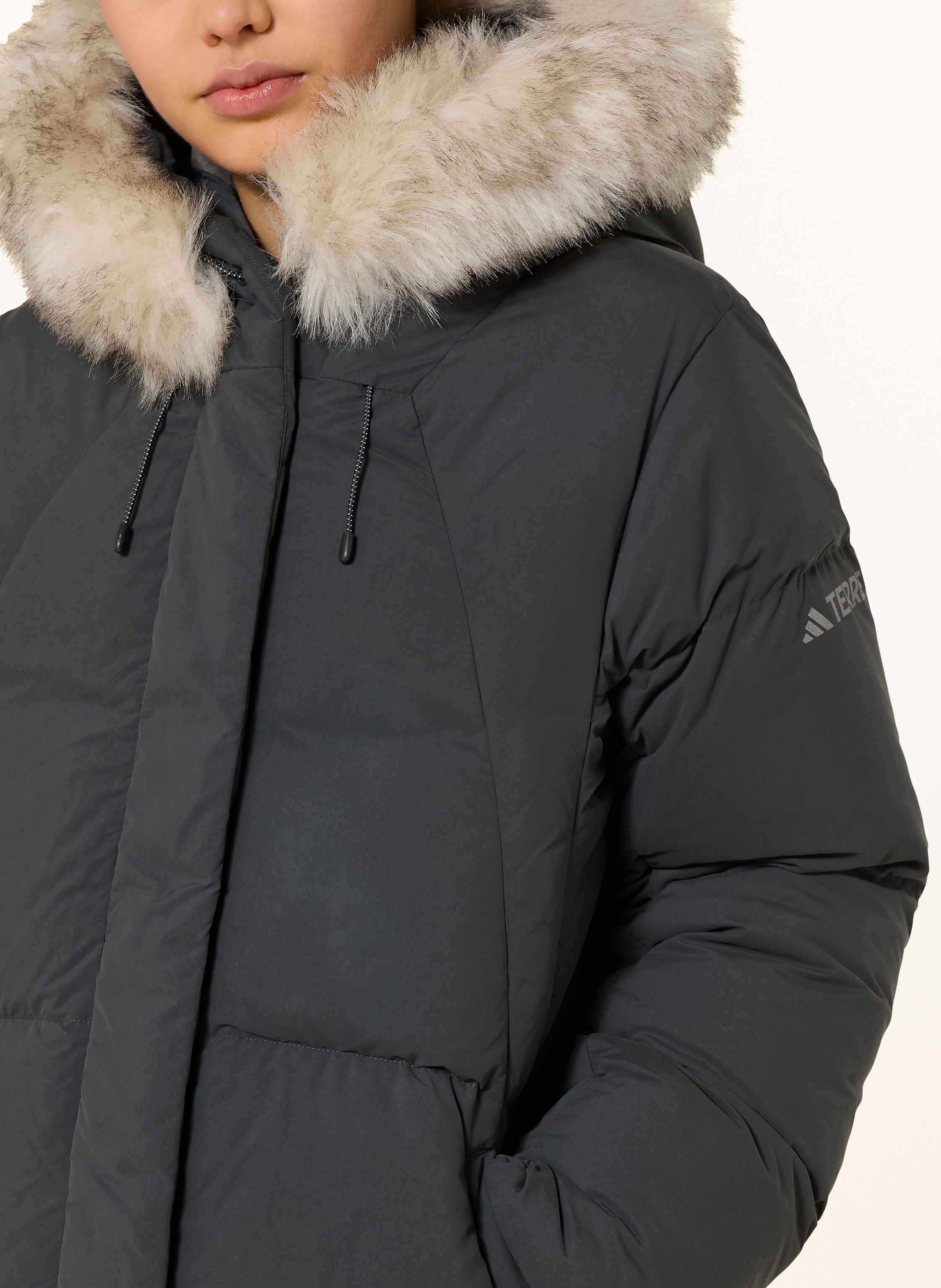 Thumbnail - Adidas Terrex Daunenmantel Xploric grau