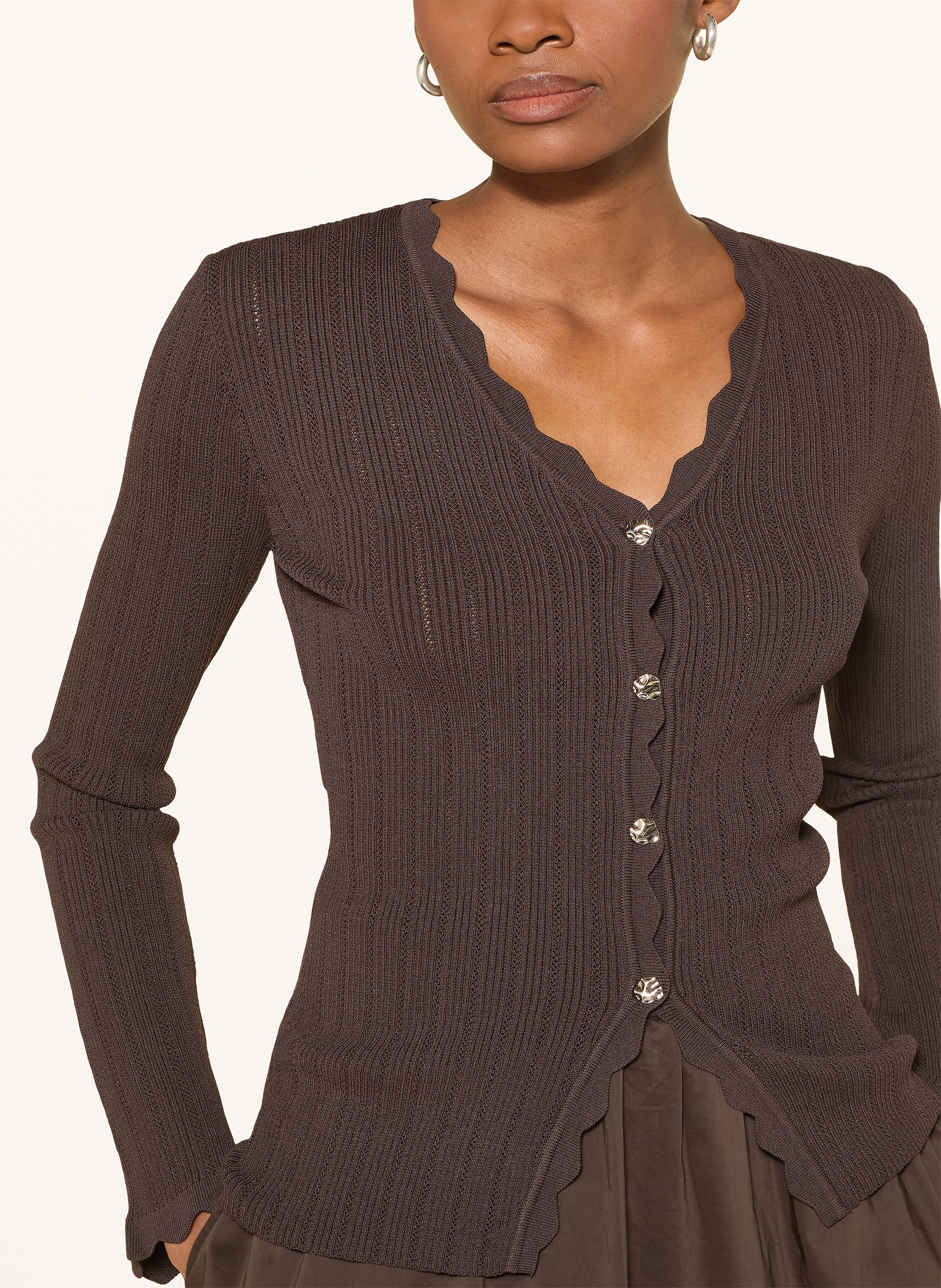 Thumbnail - Neo Noir Strickjacke Clara braun